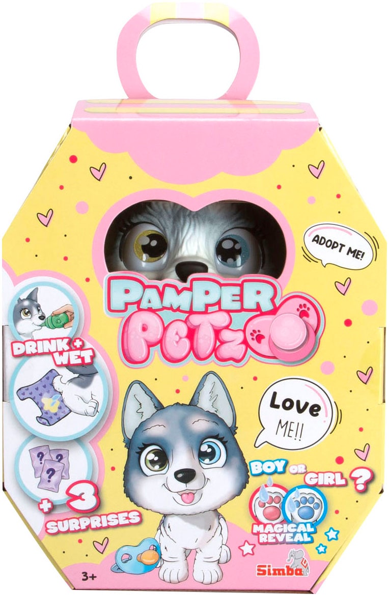 SIMBA Spielfigur »Pamper Petz Husky«, Mit Trink- und Nässfunktion