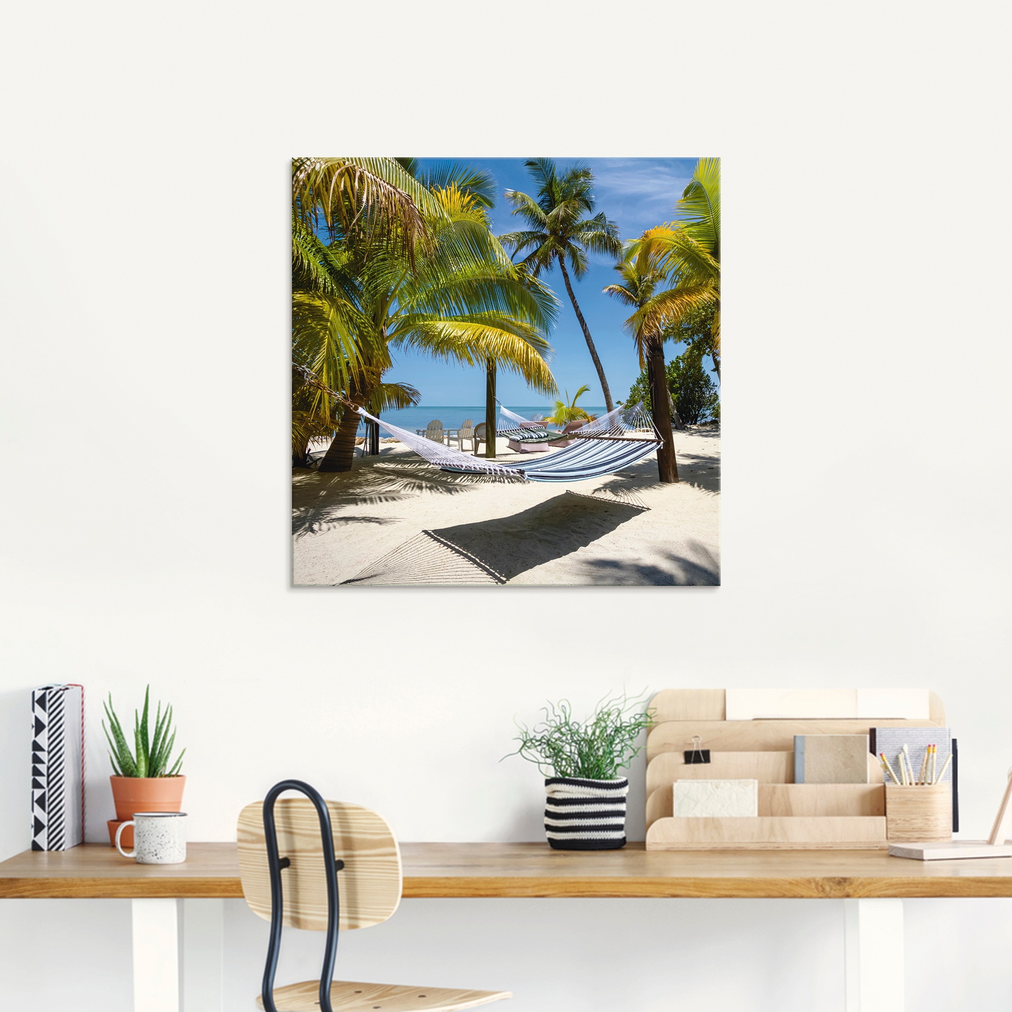 Artland Glasbild "Florida Keys Strandleben" Strand 1 Stk. tlg. in verschied günstig online kaufen