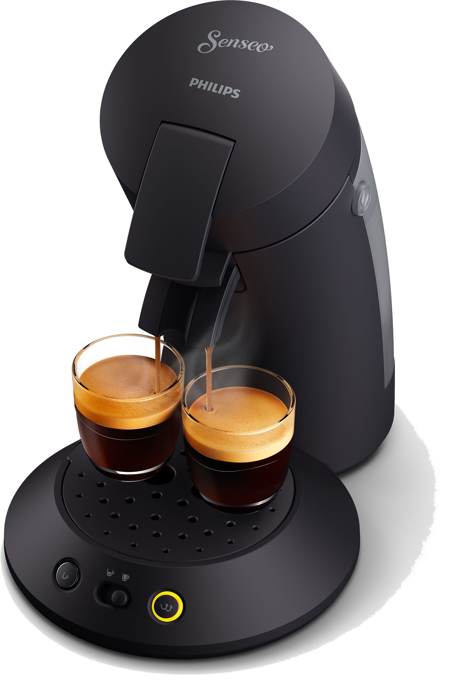 Philips Senseo Kaffeepadmaschine „Original Plus CSA210/60“, inkl. Gratis-Zugaben im Wert von 5,- UVP schwarz Rabatt: 24 %