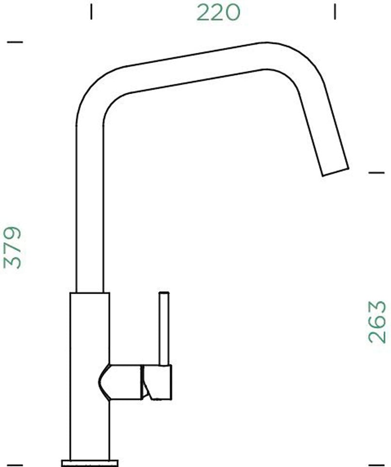 Schock Küchenarmatur »TANOS«, Festauslauf, Flüsterperlator, Schwenkbereich 360°