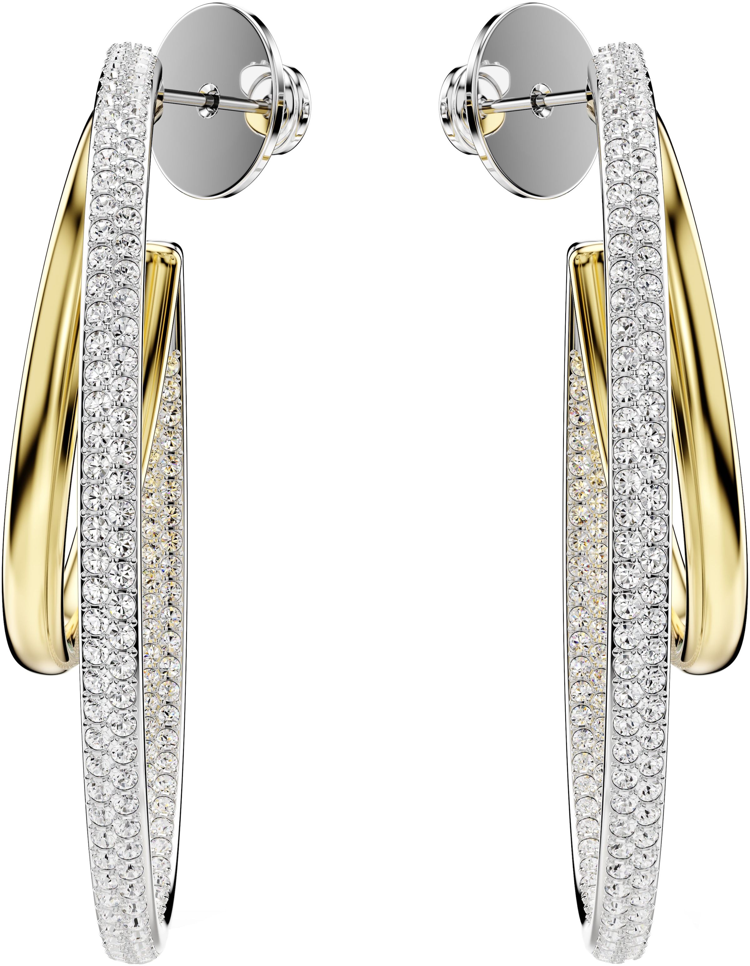 Swarovski Paar Creolen »Schmuck Geschenk Hyperbola Ohrringe«, mit Swarovski® Zirkonia (synth.)