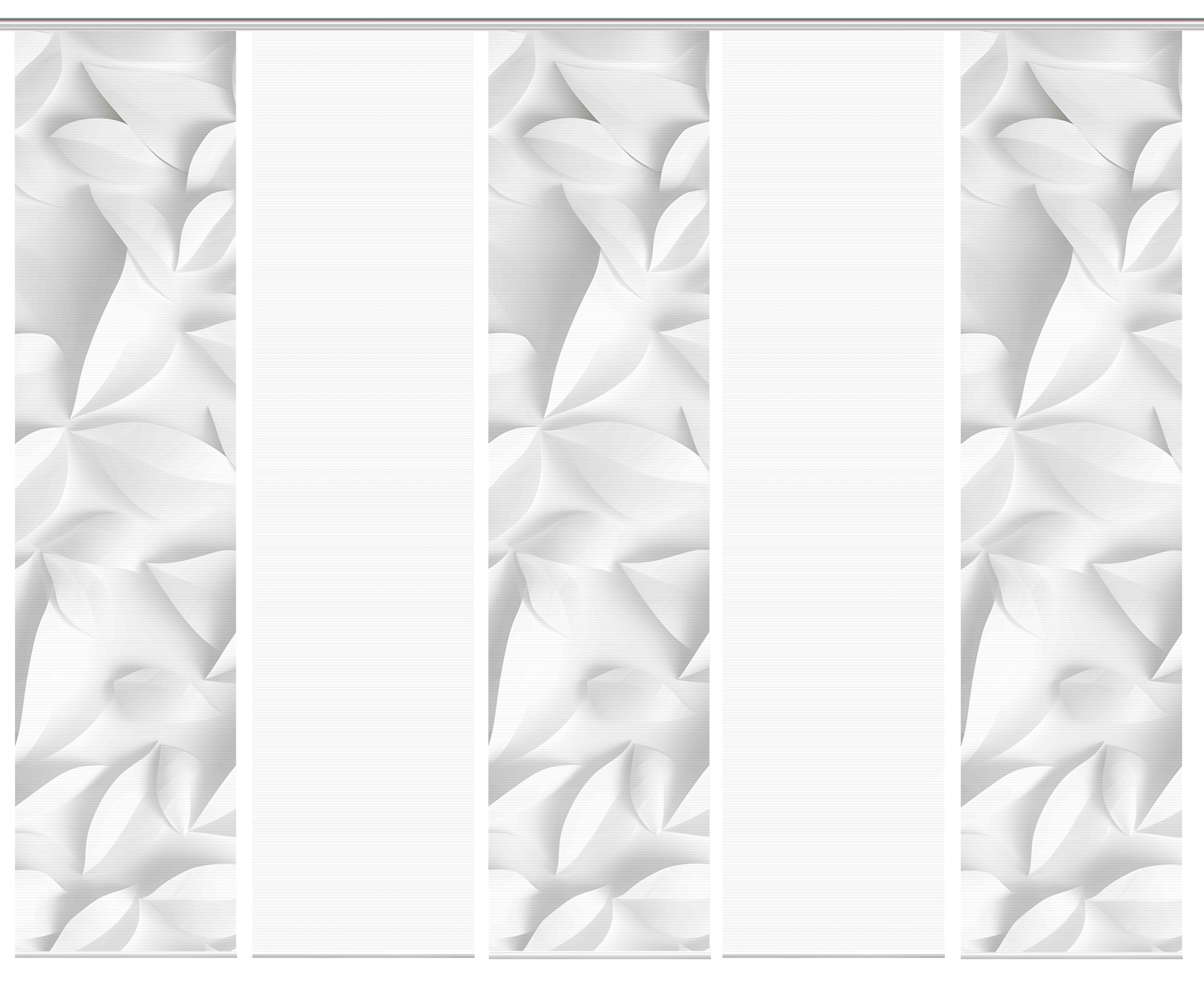 Thumbnail - Vision Schiebegardine "FLYNN" Paneelwagen 5 Stk. tlg. SET,SCHIEBEVORHANG,BAMBUS,DIGITALDRUCK