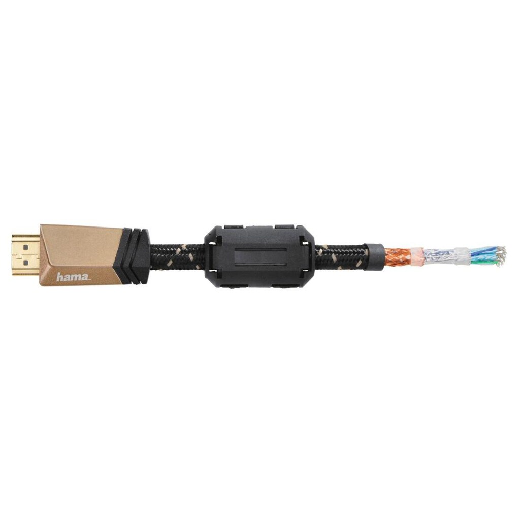 Hama HDMI-Kabel »Premium HDMI™-Kabel mit Ethernet, Stecker - Stecker, Metall Kabel Ferrit 3,0 m«