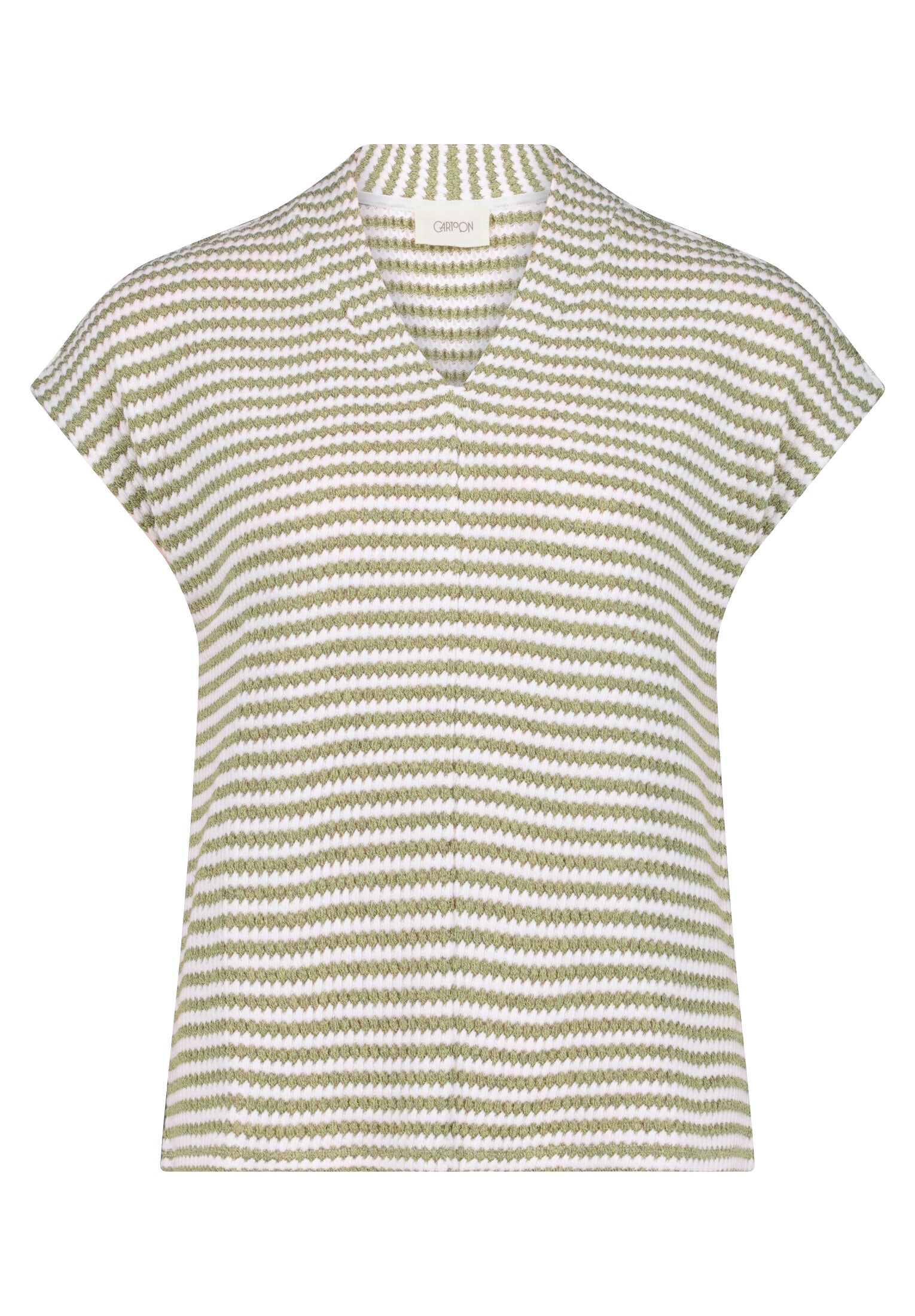 Cartoon Kurzarmshirt »Damen mit V-Ausschnitt« 1