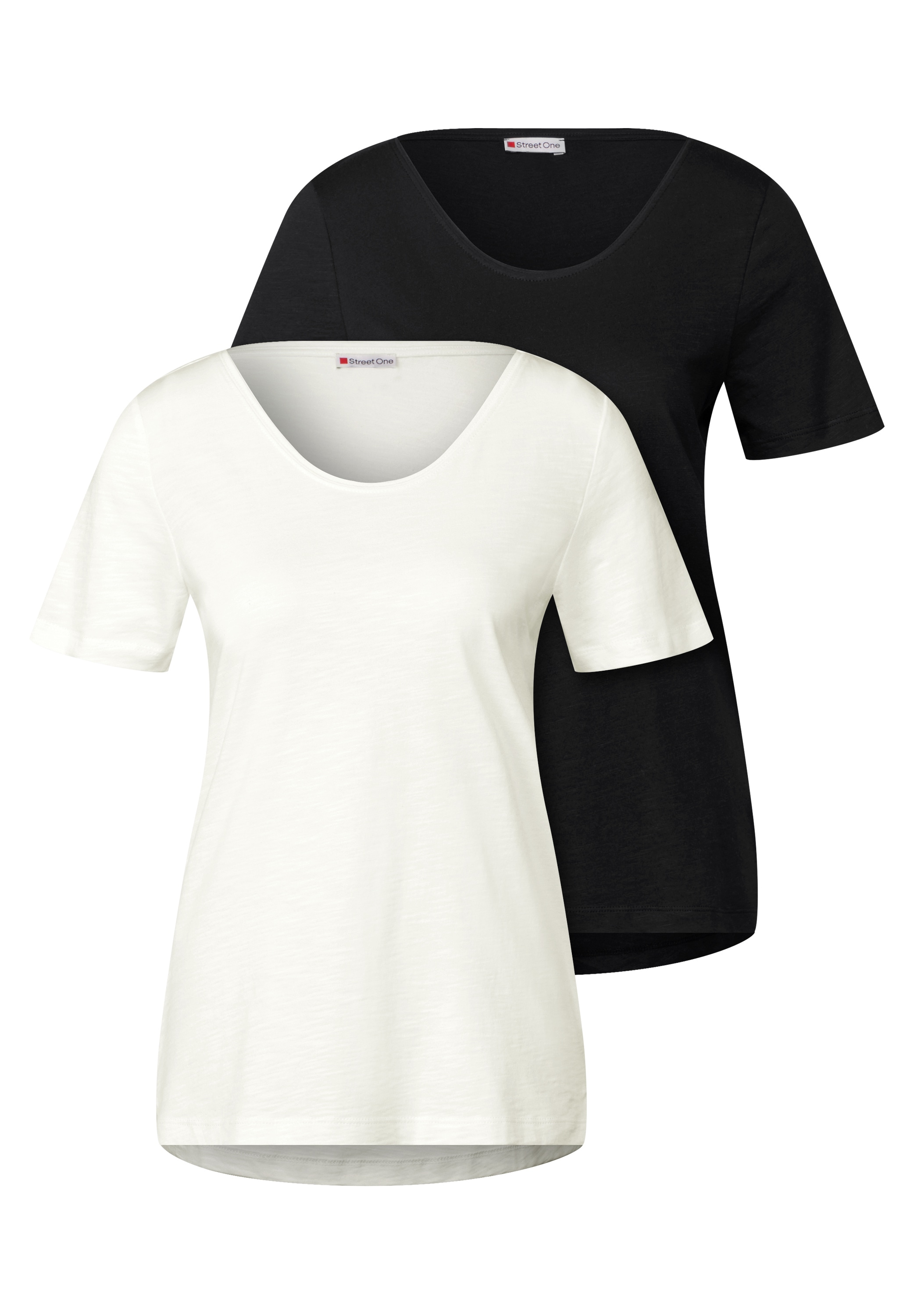 STREET ONE V-Shirt, im soften Baumwoll-Mix