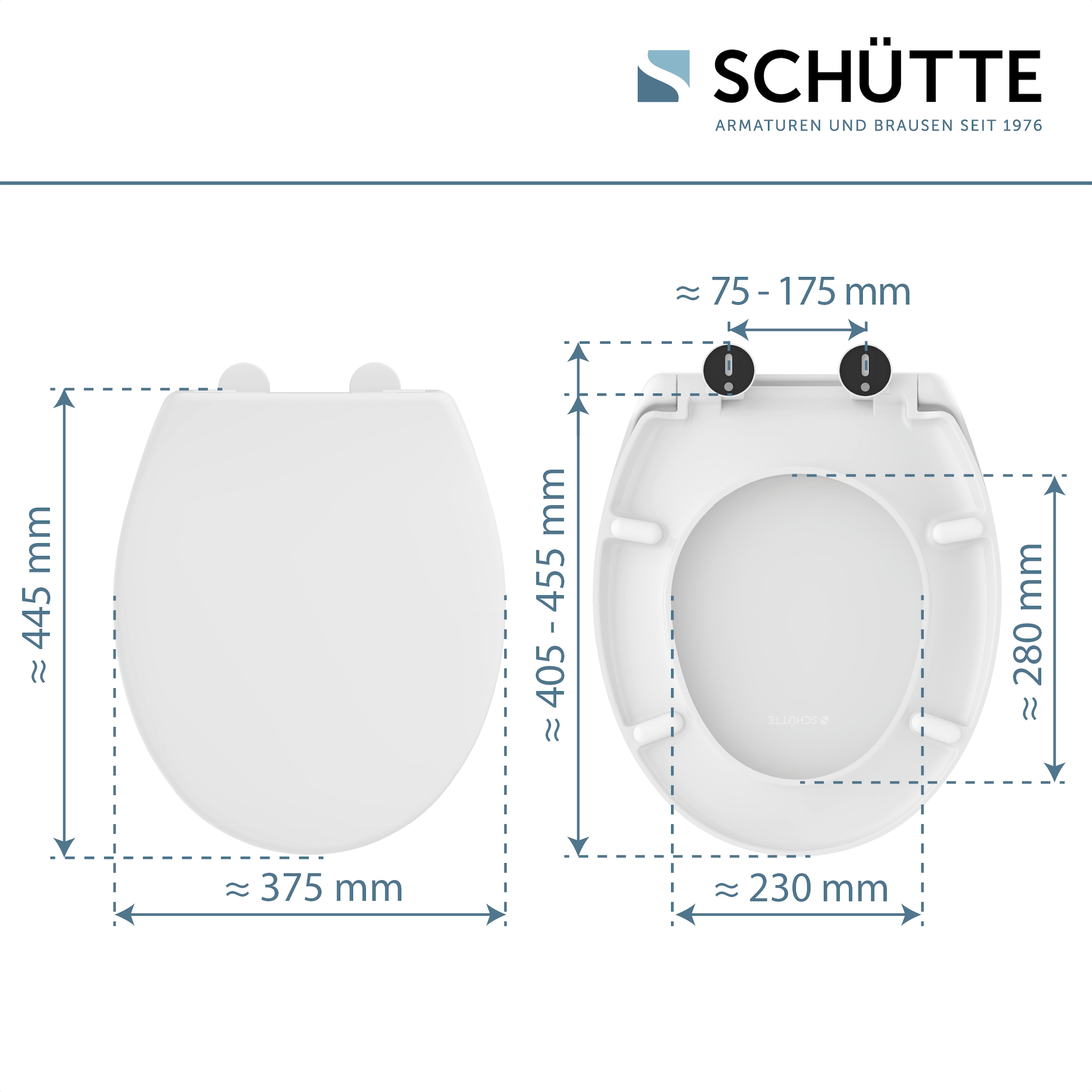 Schütte WC-Sitz »WHITE« Duroplast, WC-Sitz, Absenkautomatik, belastbar bis 250 kg