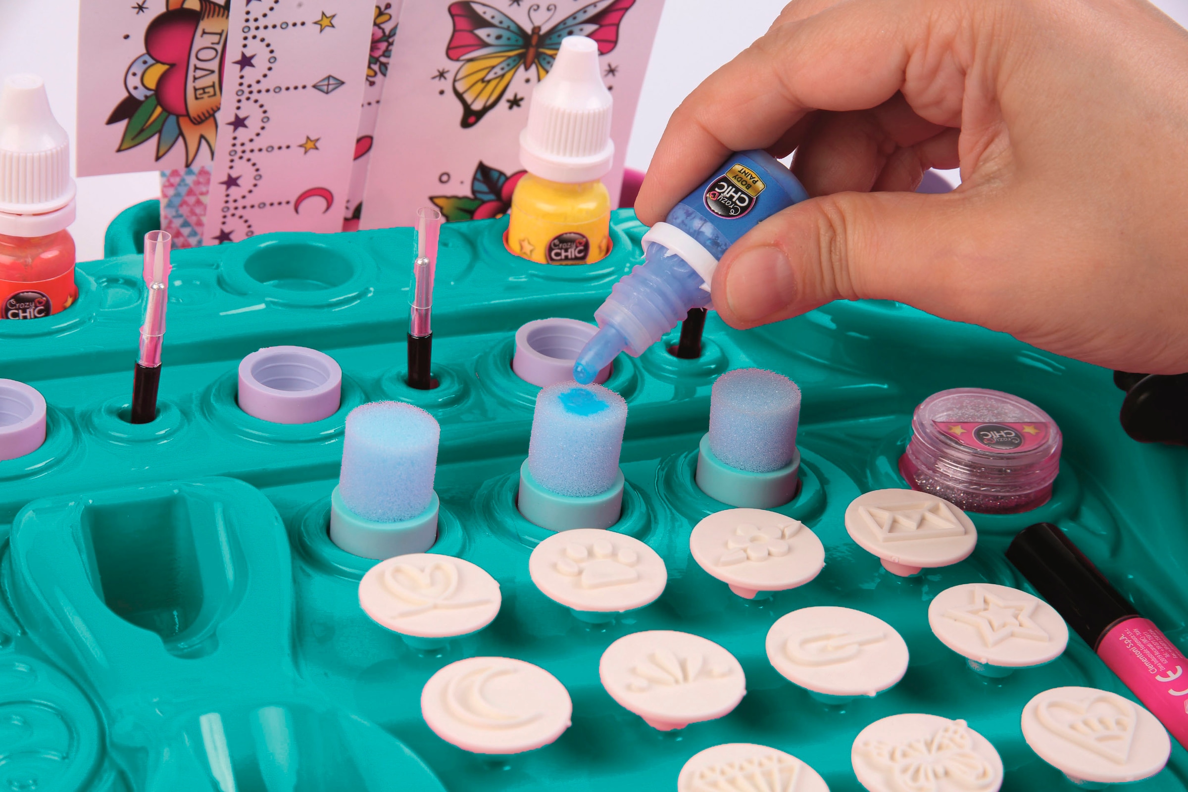 Clementoni® Kreativset »Crazy Chick, Tattoo-Studio«