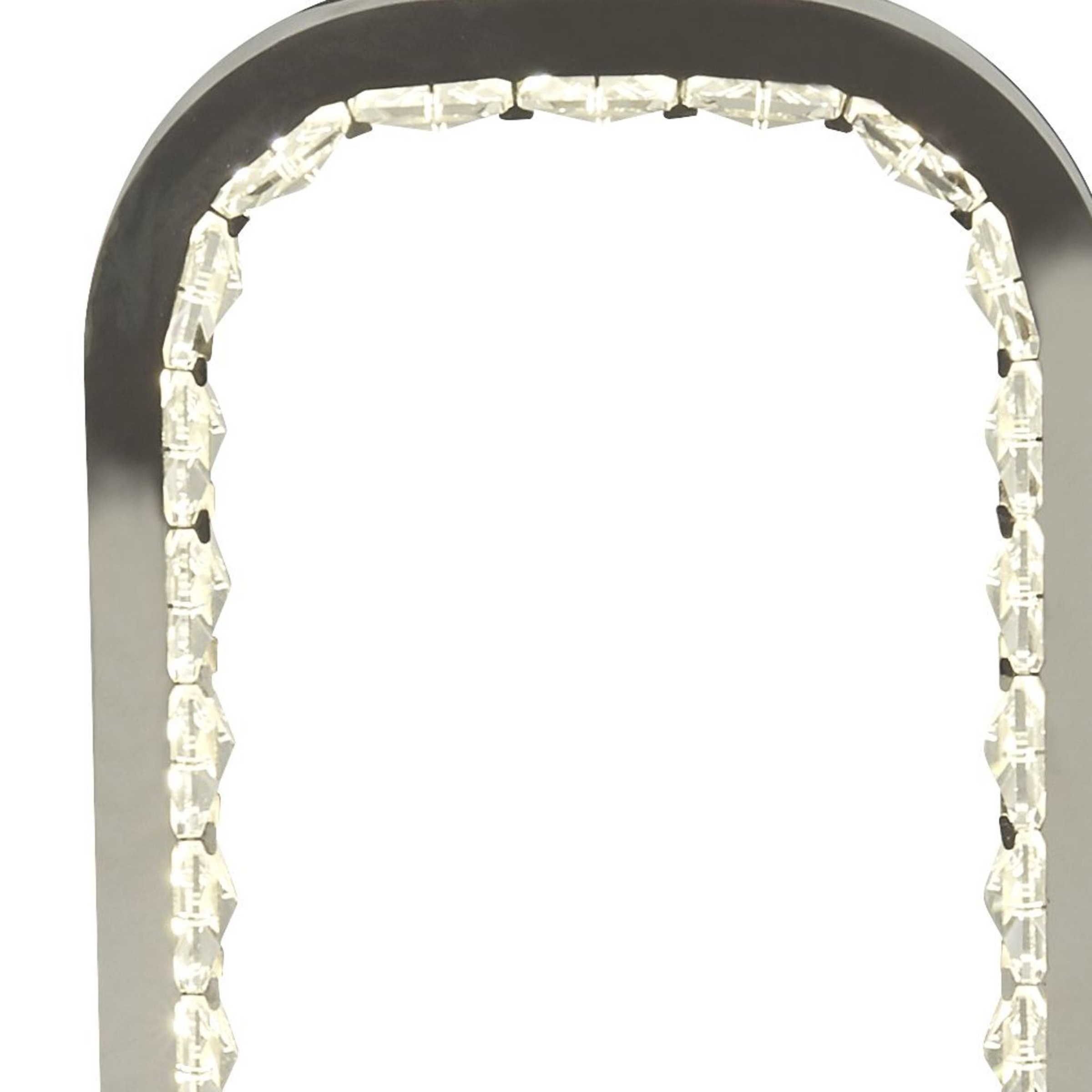 Searchlight Tischleuchte »Aura Tischlampe LED-Sockel - Chrom mit Kristallglas« E27 1 Stk.