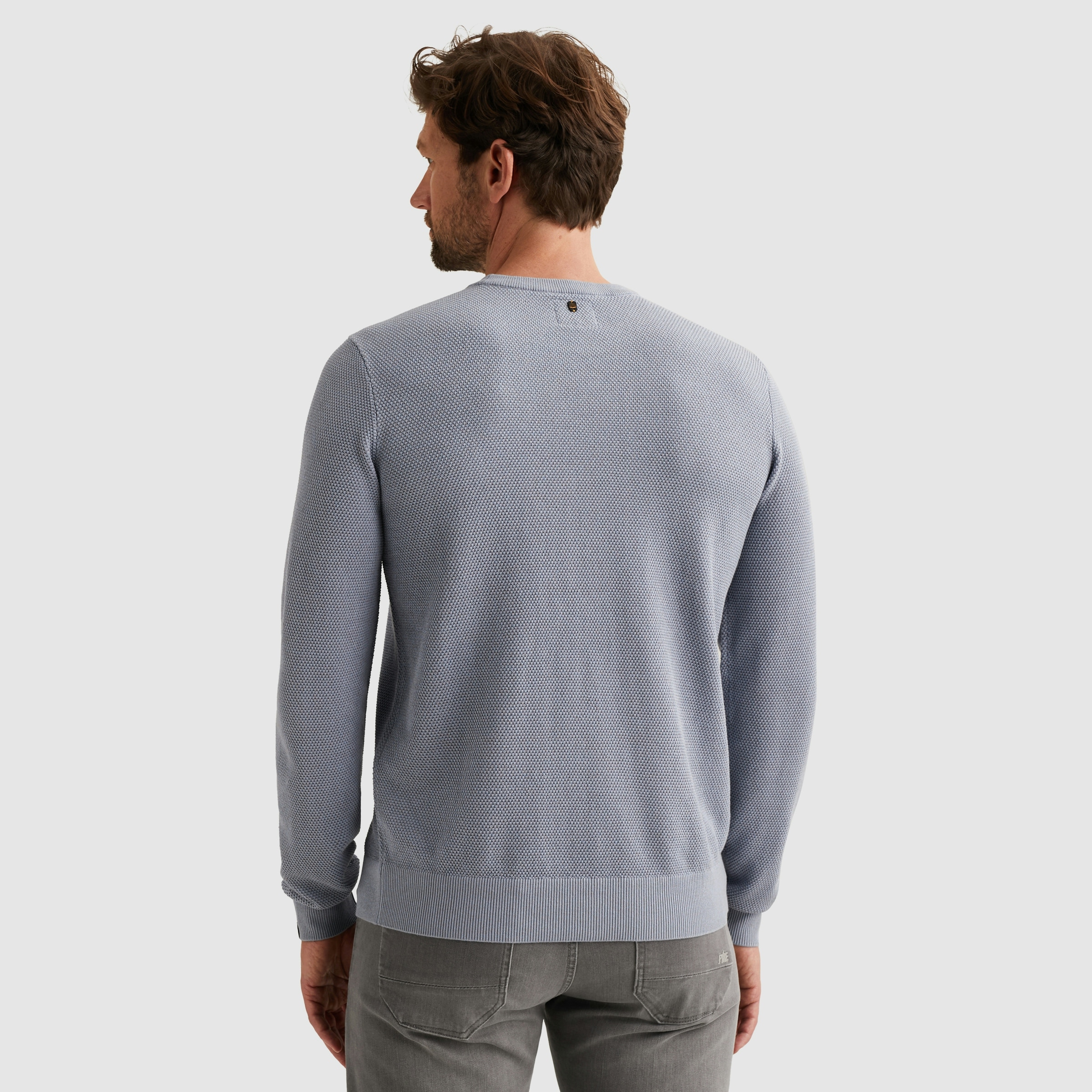 PME LEGEND Rundhalspullover mit Logo Stickerei