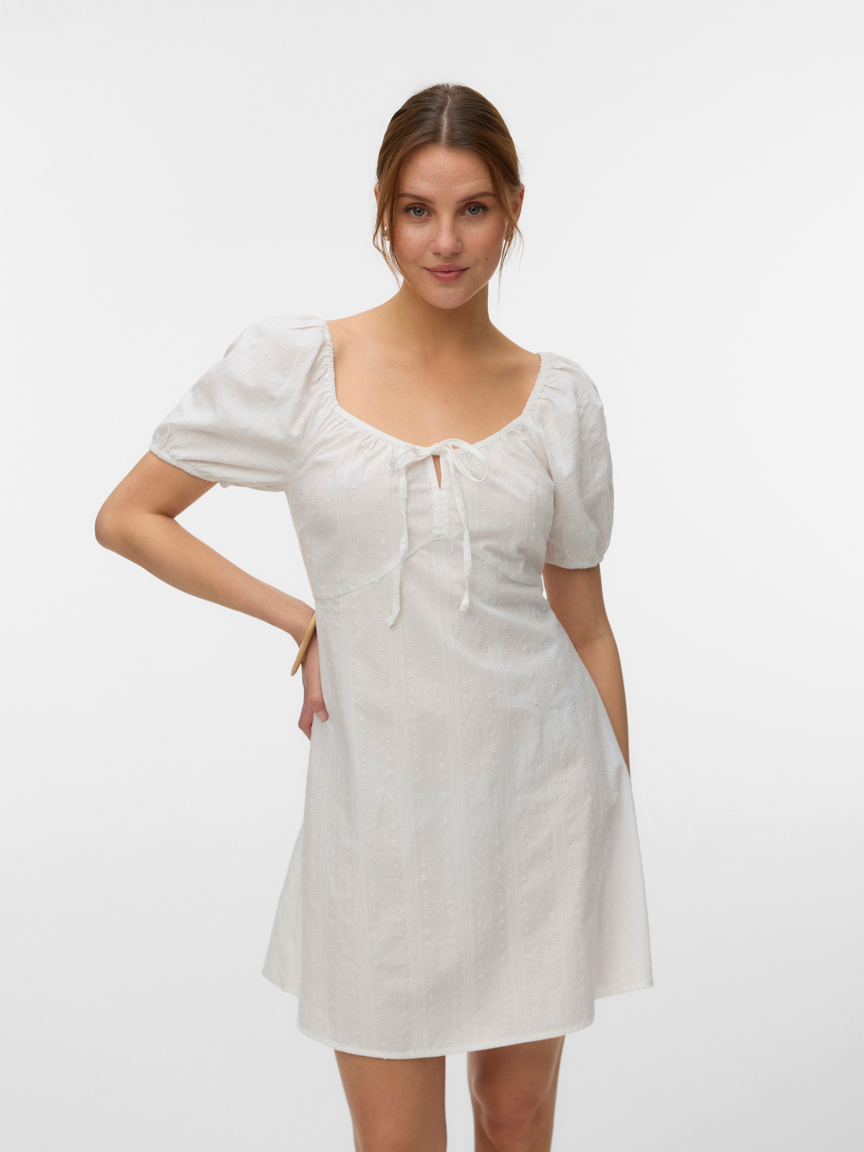 Vero Moda Minikleid "VMJUTTY SS SHORT DRESS WVN" Baumwolle