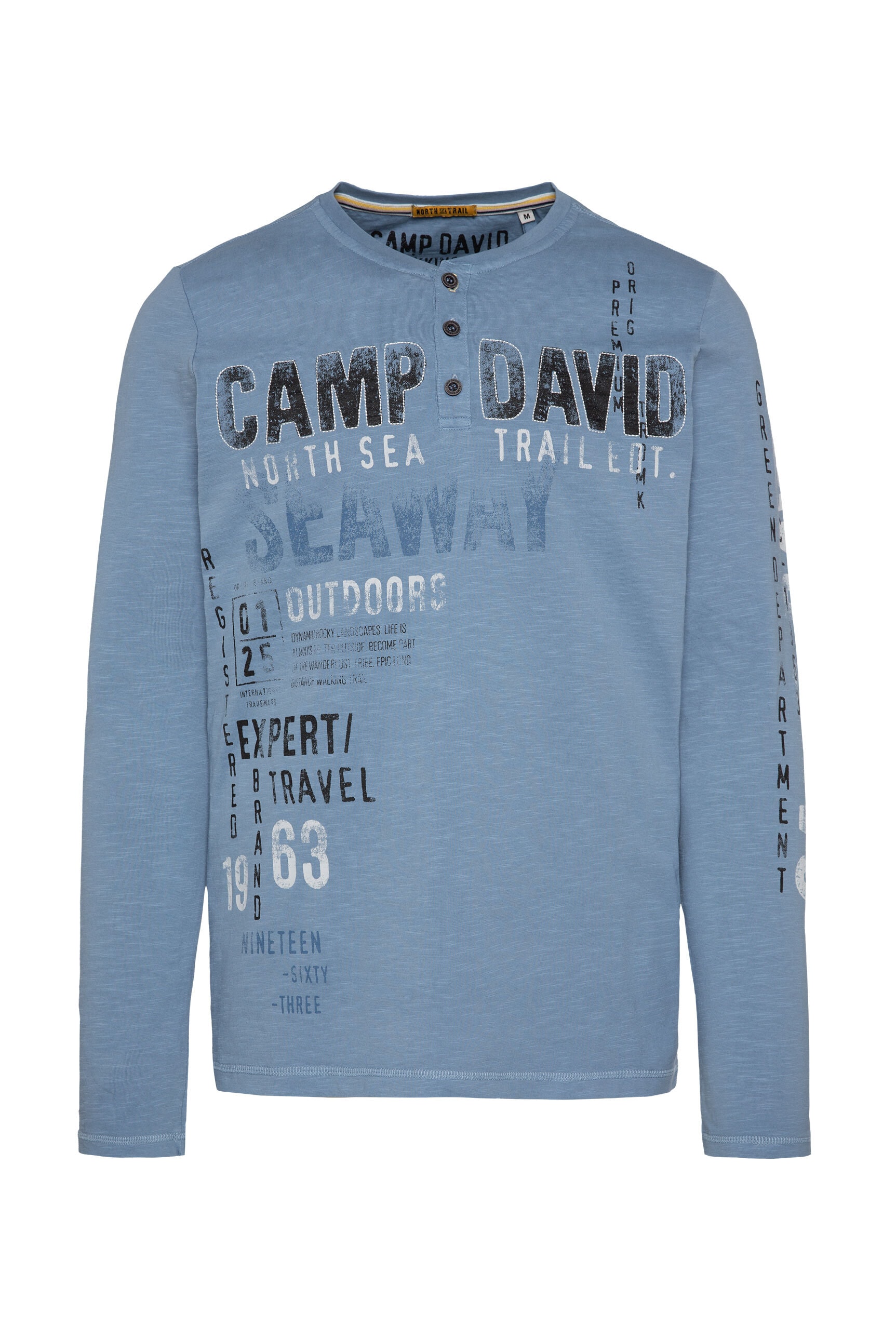 CAMP DAVID Henleyshirt, aus Baumwolle