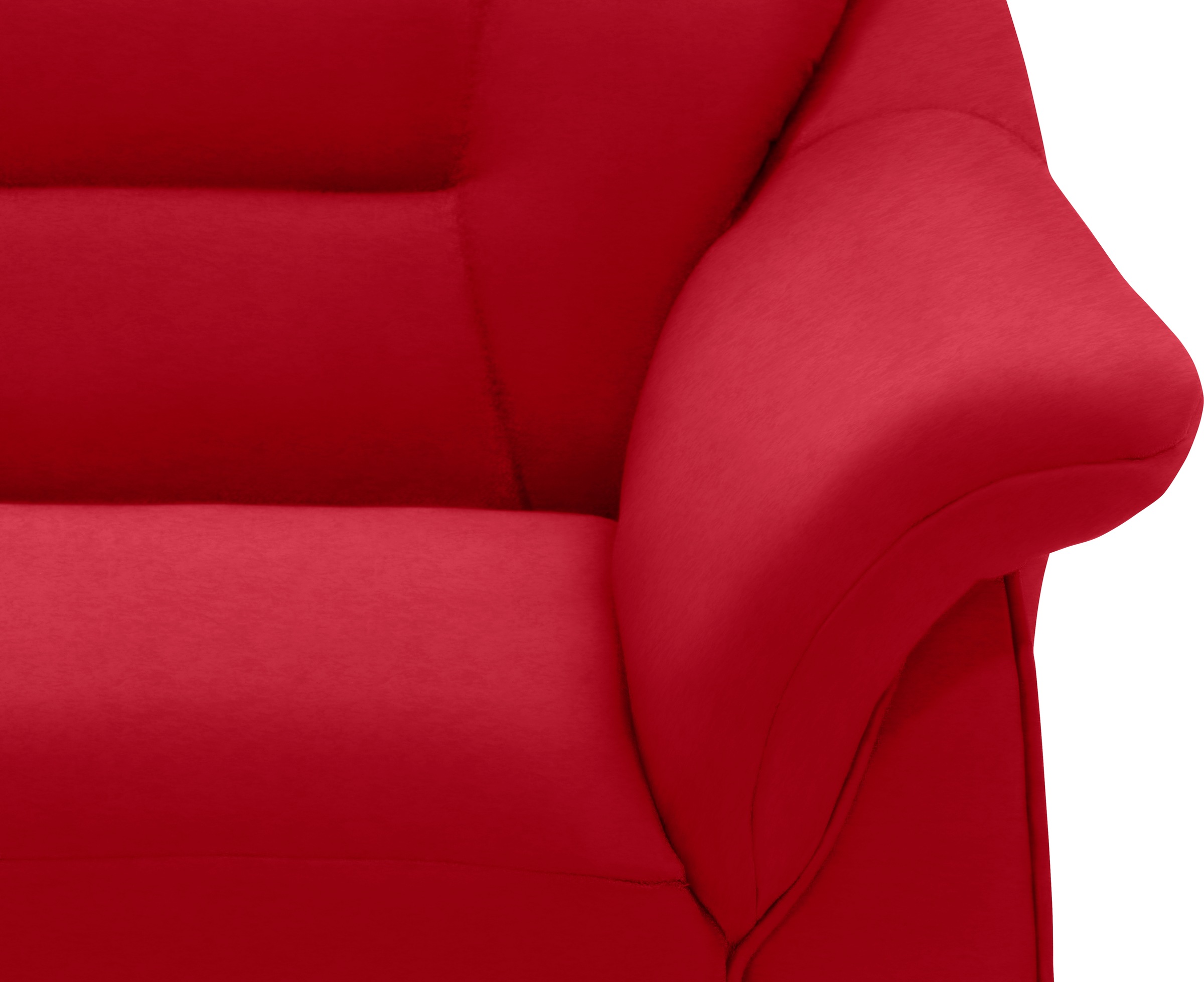 DOMO collection Ecksofa »Faenza für kleine Räume, Stellmaße 232,176cm, komfortabel, L-Form«, mit Ottomane, zeitlos, elegante Armlehnen, wahlweise mit Bettfunktion