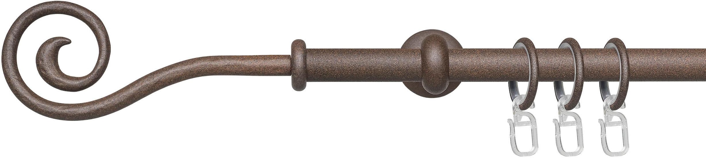 Liedeco Gardinenstange "Esp Spirale" Ø 16 mm 1 läufig-läufig Fixmaß 1-läufi günstig online kaufen