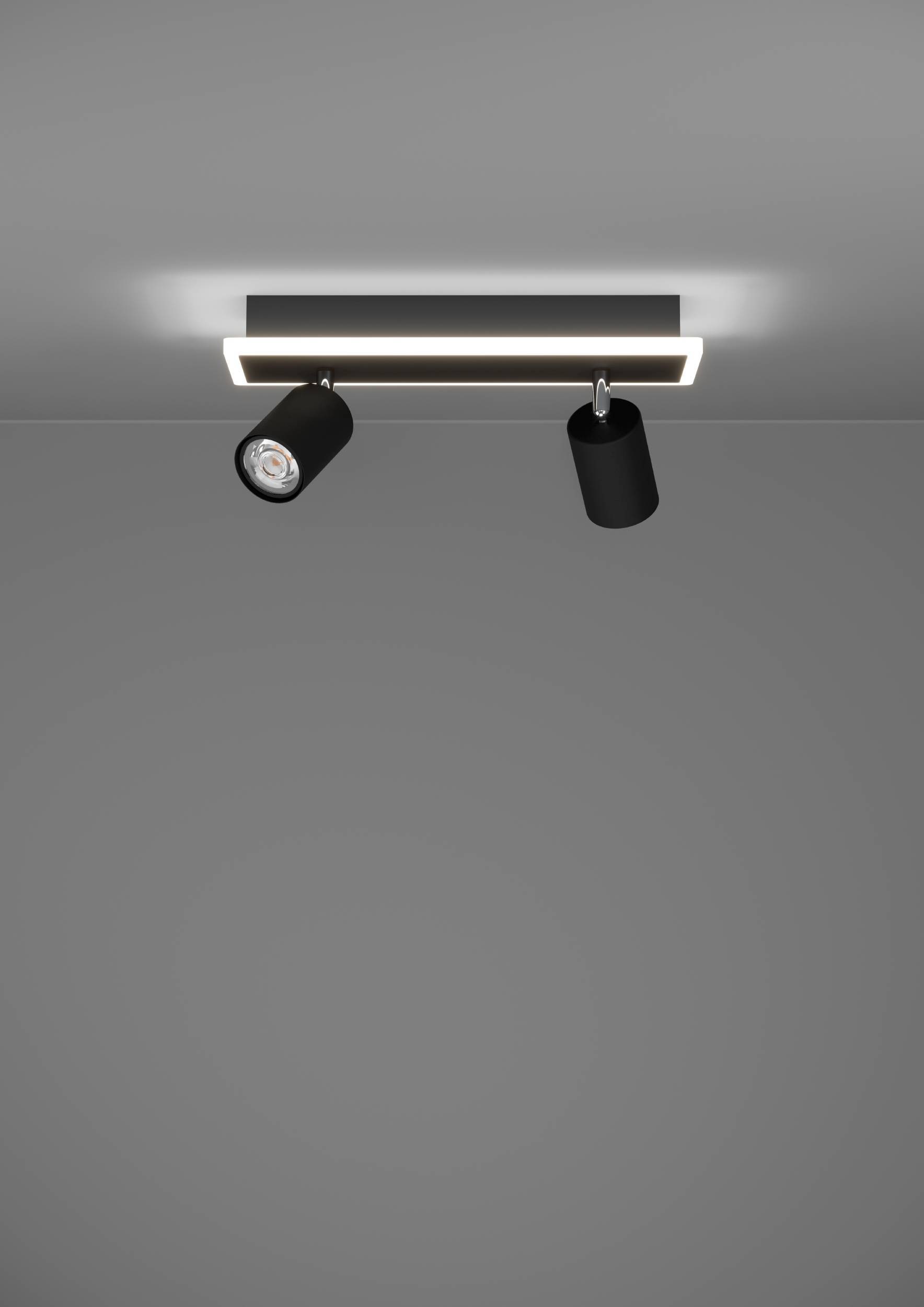 EGLO Deckenleuchte »Rimbocchi 1 Deckenlampe, Metall und Kunststoff, Spotbalken schwenkbar« LED-Modul 1 Stk. Warmweiß Spot - L34 x B10 x H14 cm - schwarz - 12W inkl.