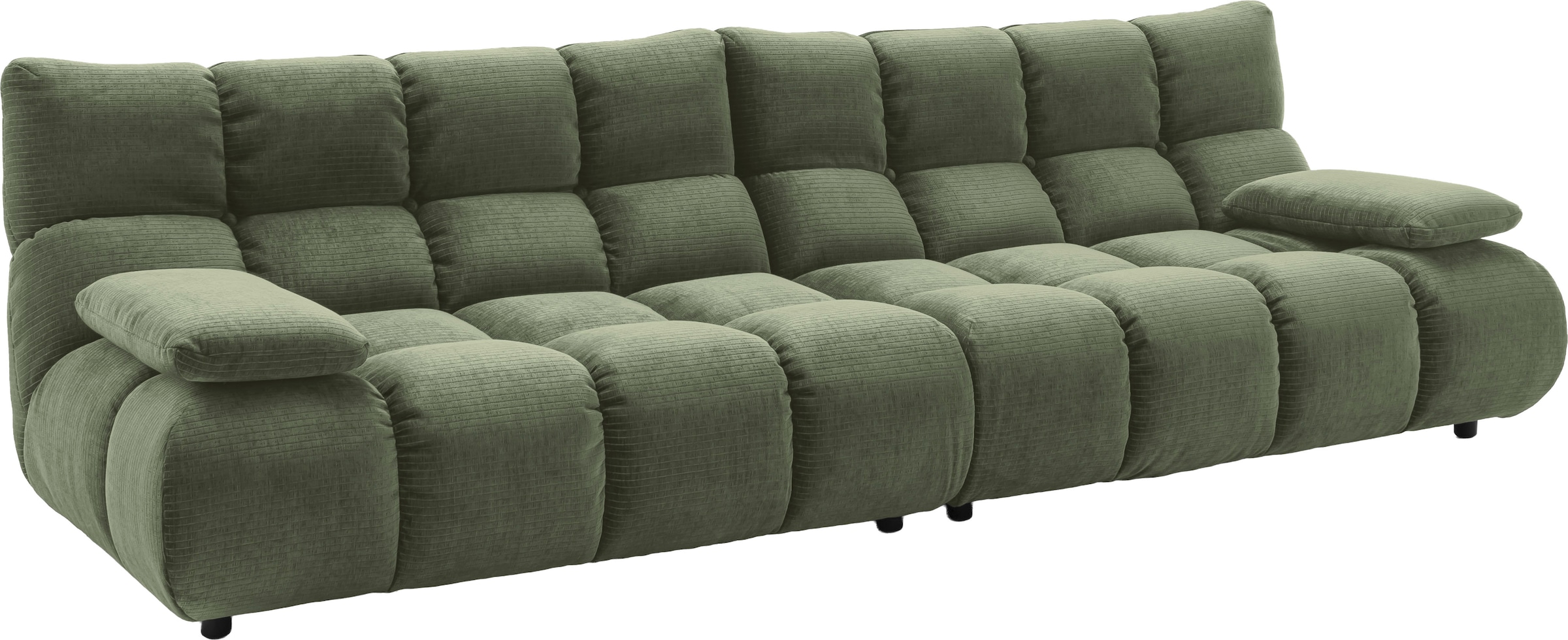 Home affaire 4-Sitzer »Cozy Bubble, mit klappbaren Armlehnen, Breite 290cm« mit eleganter Steppung, Rundumbezug & weicher Polsterung