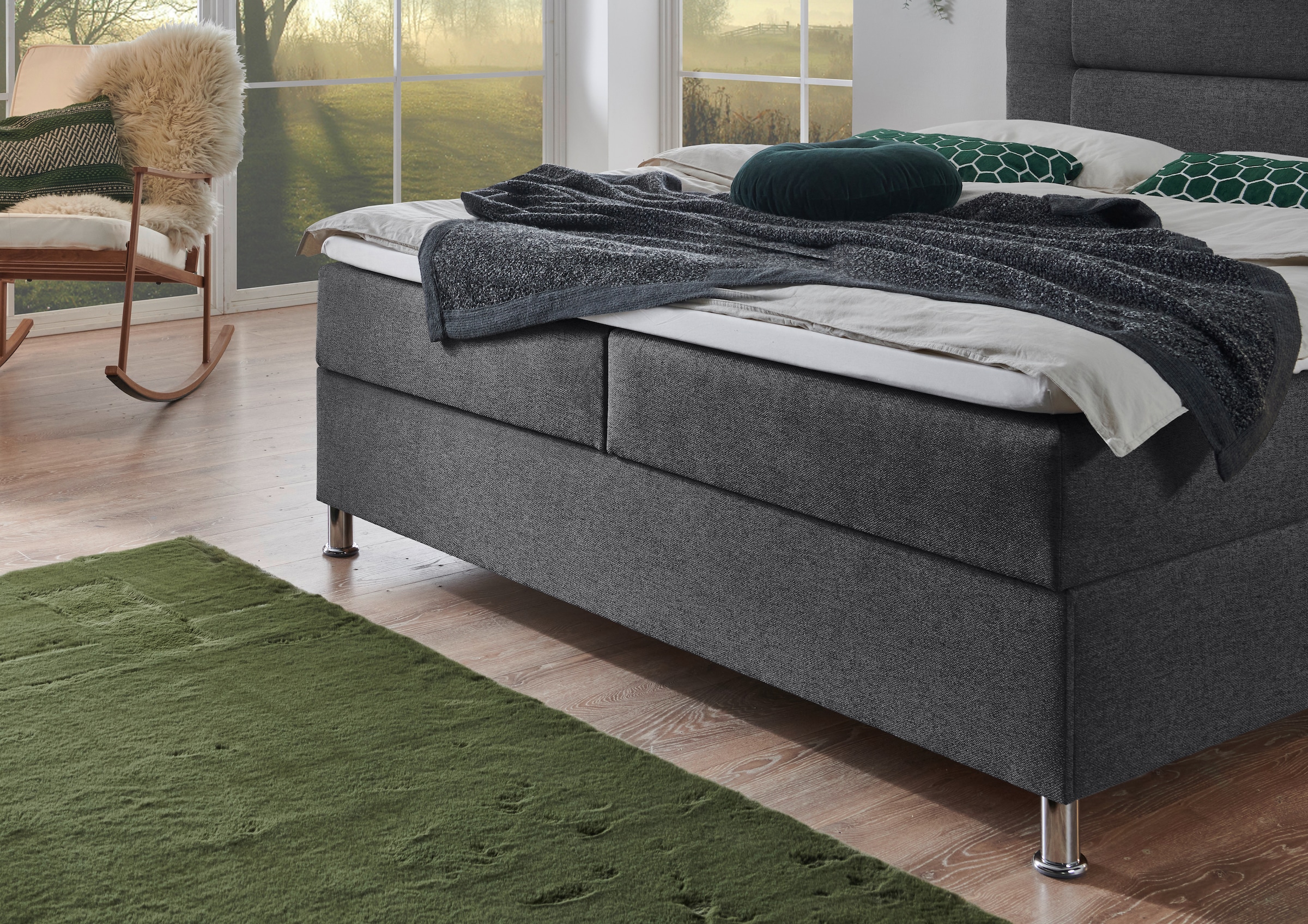 INOSIGN Boxbett »Escalon mit Bettkasten, inkl. Topper«, erhältlich in den Breiten 120x200cm und 180x200cm