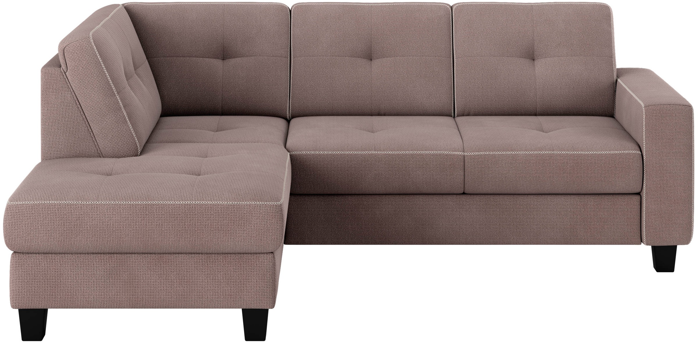 Places of Style Ecksofa »Varese«, Kreuznaht in beige