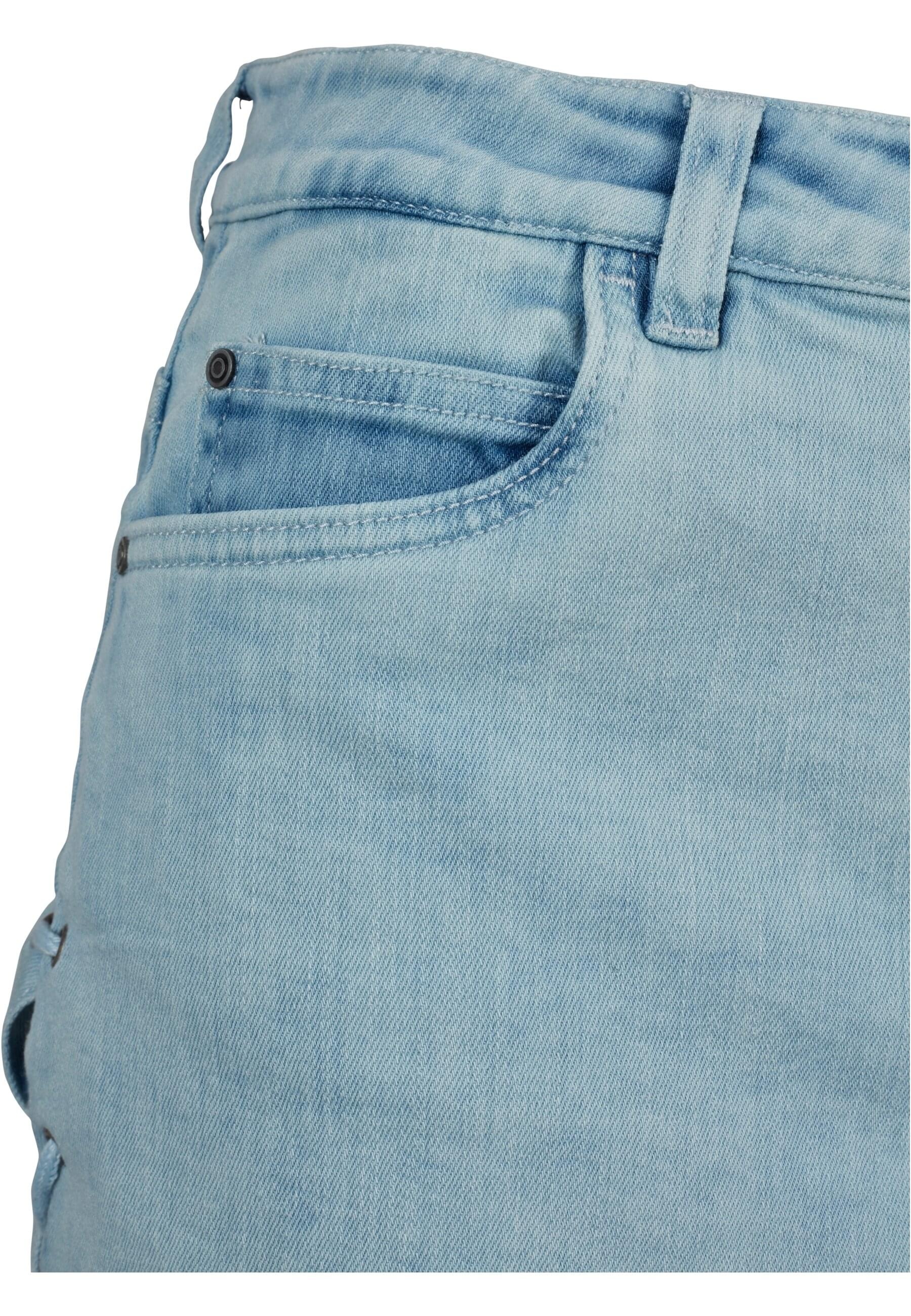 URBAN CLASSICS Jerseyrock »Urban Classics Damen Ladies Denim Lace Up Skirt«, (1 tlg.)