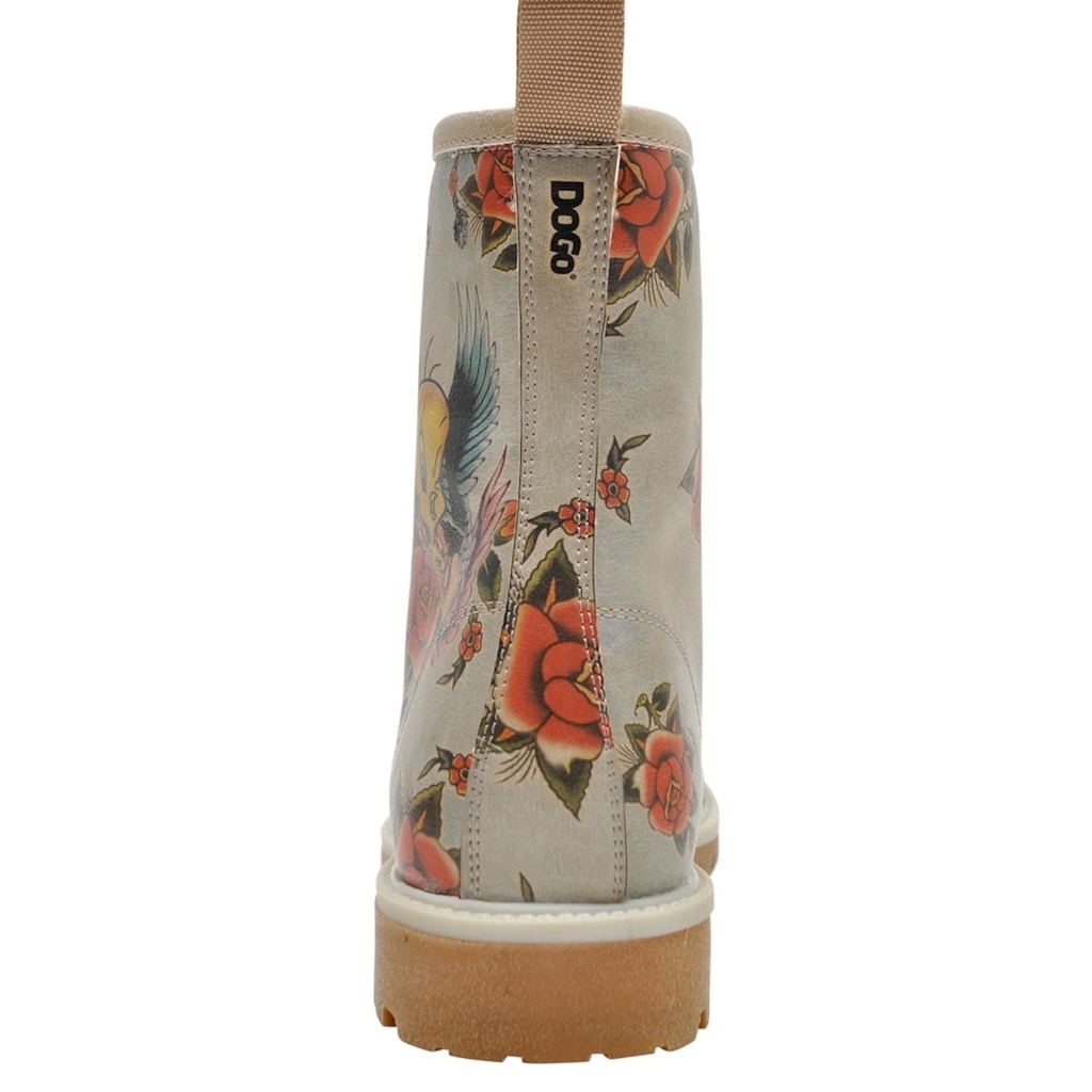 Marken Dogo DOGO Schnürboots »Tweety With Roses«, mit süßem Print beige-multi Marken Dogo DOGO Schnürboots »Tweety With Roses«, mit süßem Print beige-multi