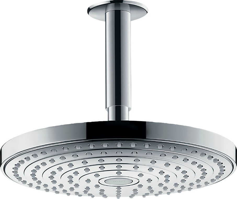 hansgrohe Regenduschkopf "Raindance Select S", (Kopfbrause, Deckenanschluss), 24cm, 2 Strahlarten wassersparend 9 l/min 