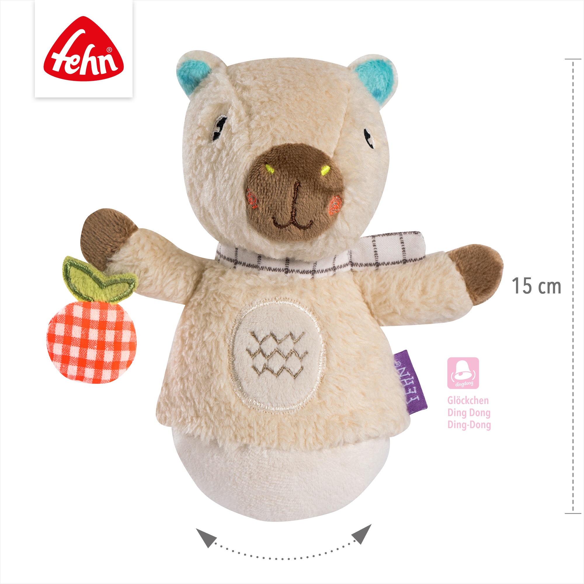 Fehn Greifspielzeug »Capybara Clara, Mini-Stehauf Capybara«