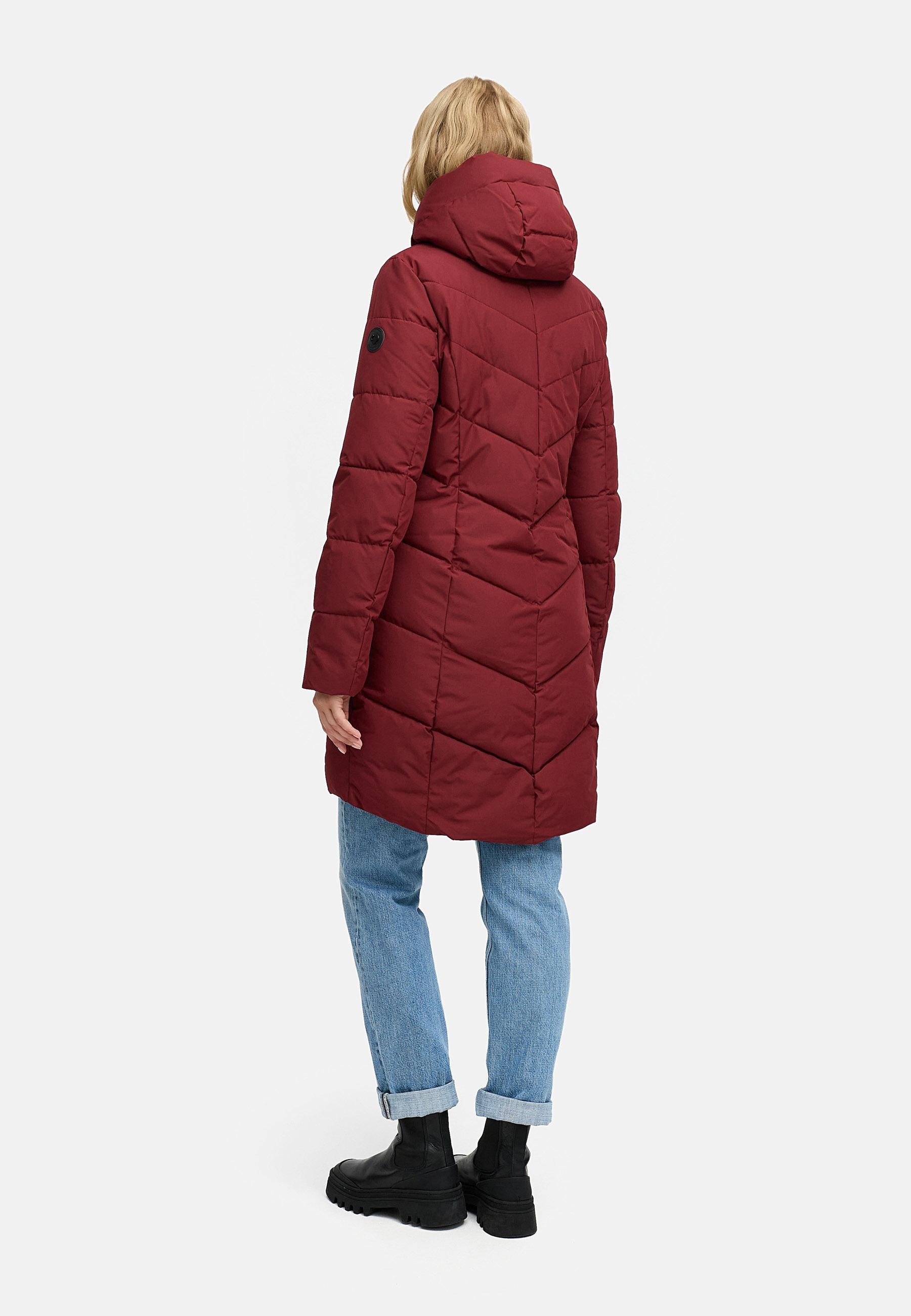 Ragwear Steppmantel »Natalin YOUMODO«, Warmer Damen Wintermantel mit V-Steppung und Kapuze