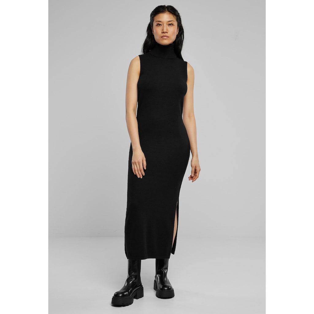 URBAN CLASSICS Shirtkleid »Urban Classics Damen Ladies Knitted Eco Viscose Turtleneck Dress«, (1 tlg.)