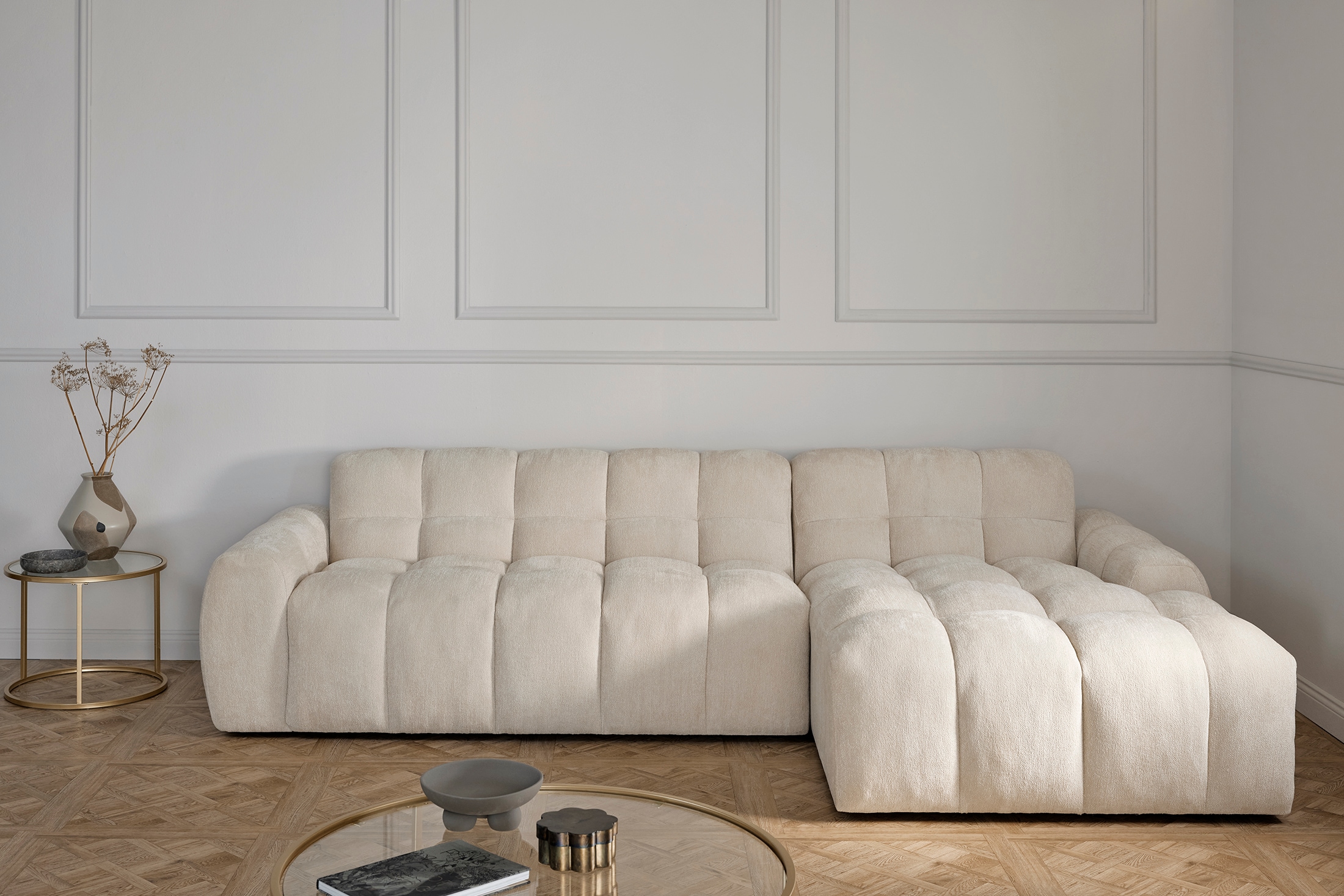 Jahnke Ecksofa »RELAX BUBBLE CORNER« Platz für bis zu 5 Personen,Taschenfederkernpolsterung,L-Form,B:305 cm