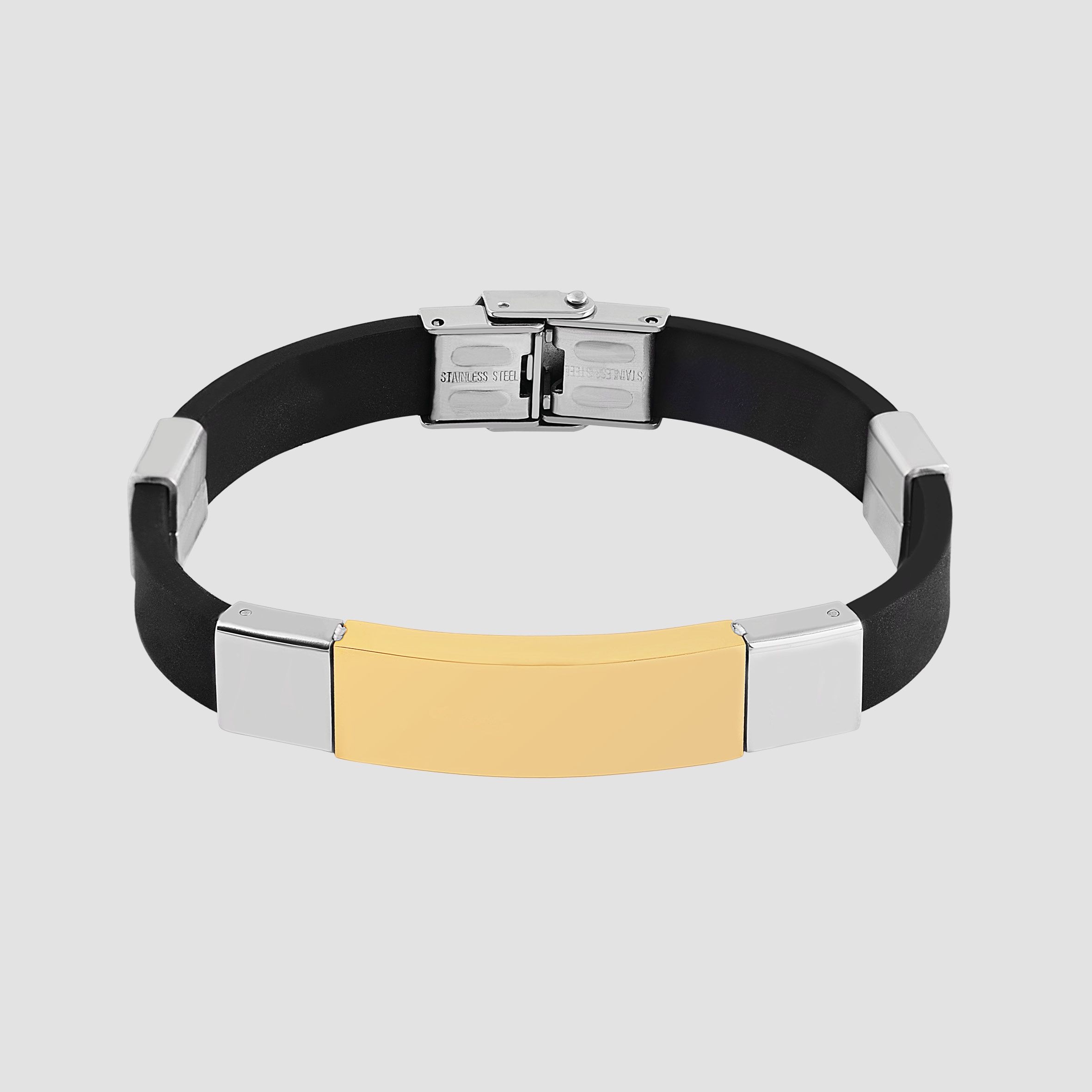 Armband ADELIA´S "Damen Armband aus Edelstahl 22 cm", schwarz, Armbänder, Damen, 22cm, Edelstahl, Armband, Ideal als Geschenk zum Jubiläum 2