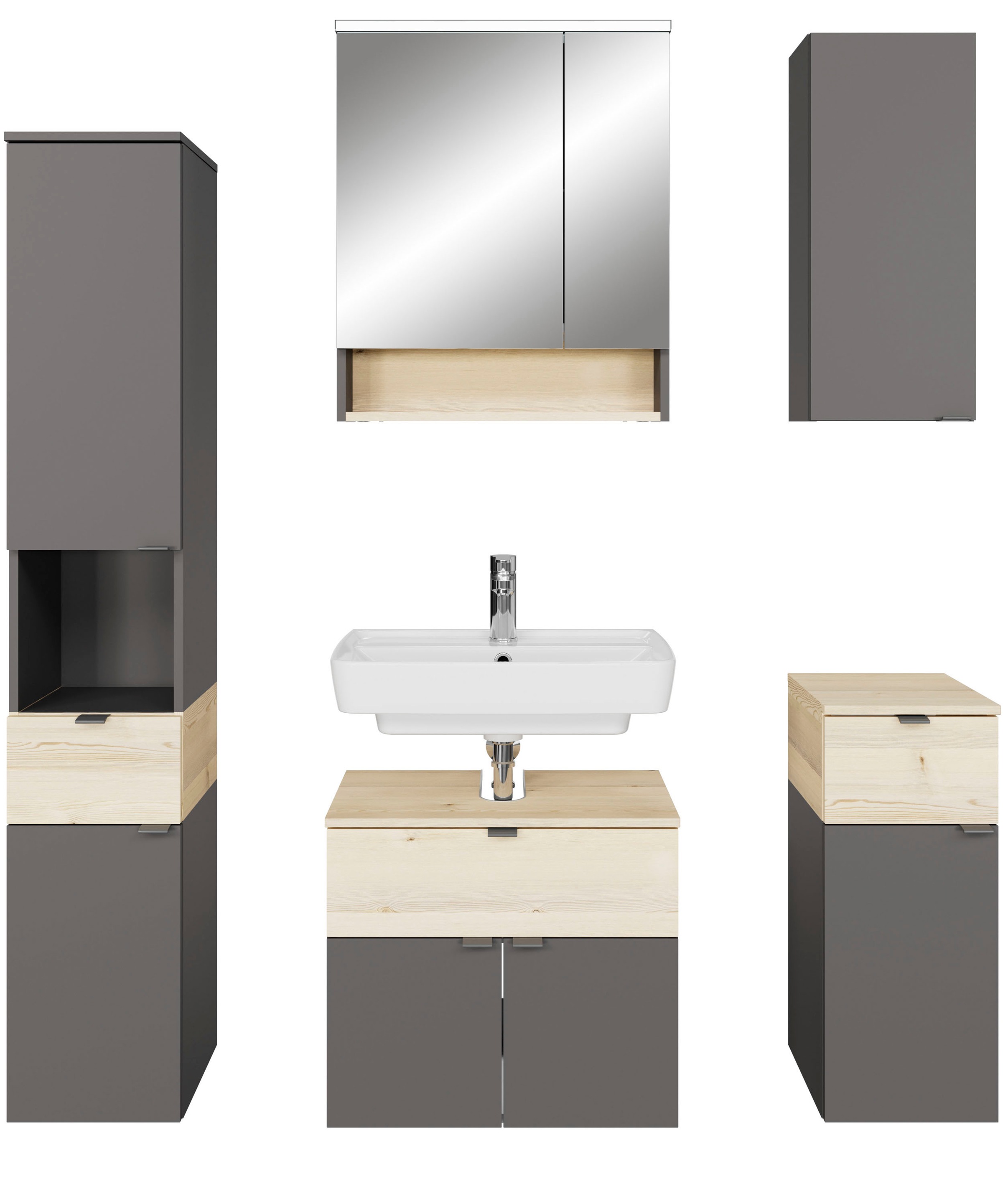 Saphir Badmöbel-Set »Quickset 394«, (Komplett-Set, 5 St.)