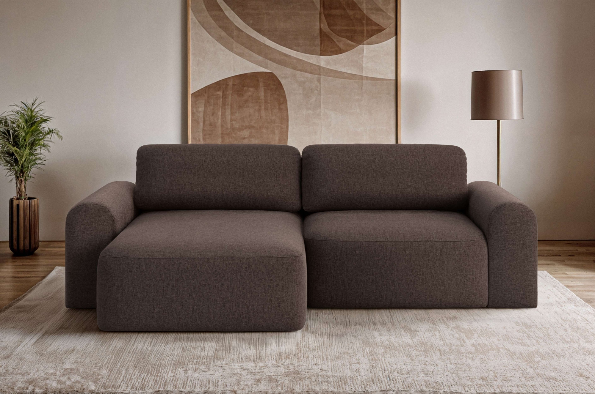 OTTO home Ecksofa "LEOO universell Schlafsofa mit Bettkasten, Maße B/T/H: 2 günstig online kaufen
