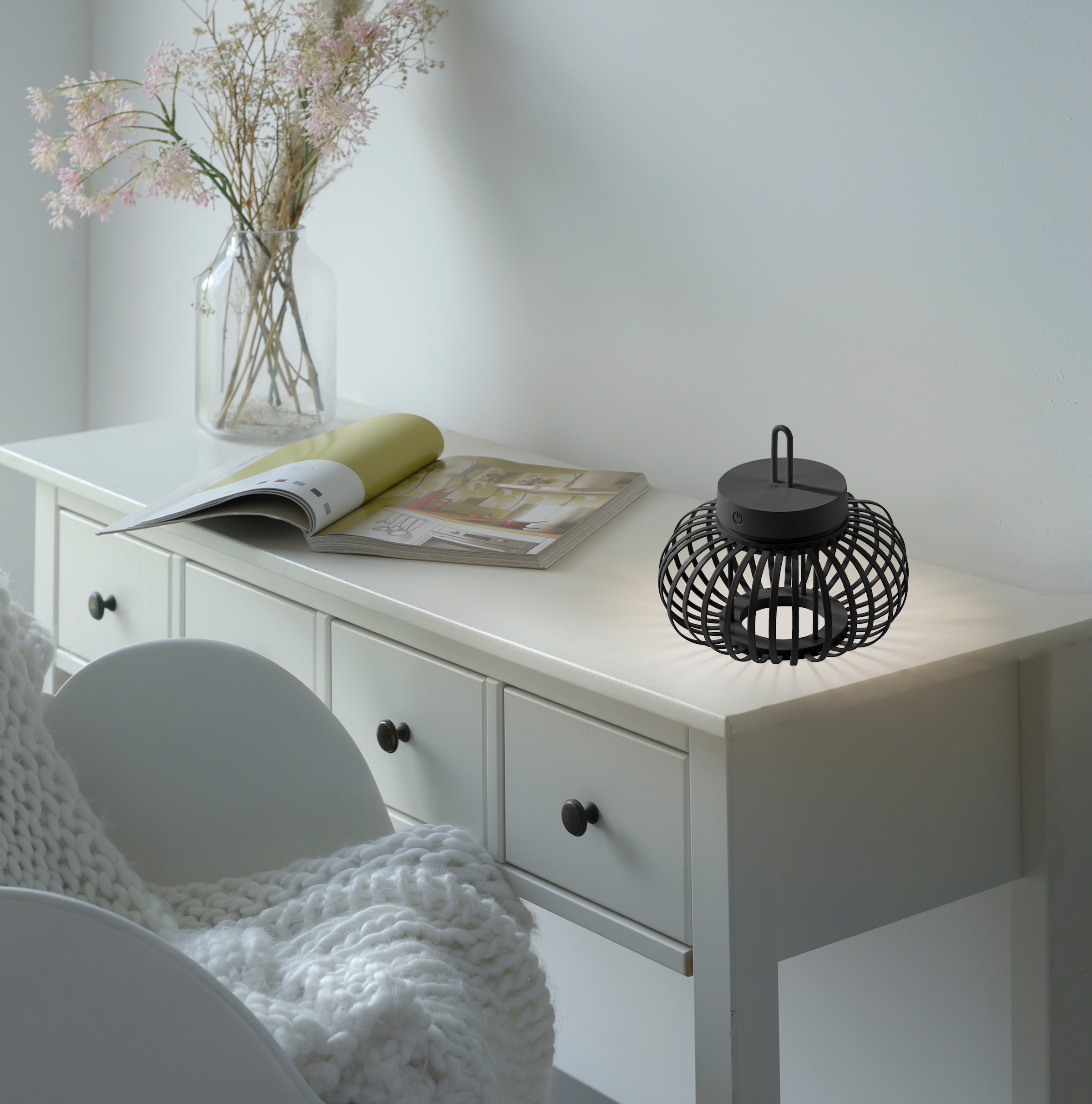 JUST LIGHT Pendelleuchte »AKUBA« LED-Modul 1 Stk. Warmweiß Akkuleuchte