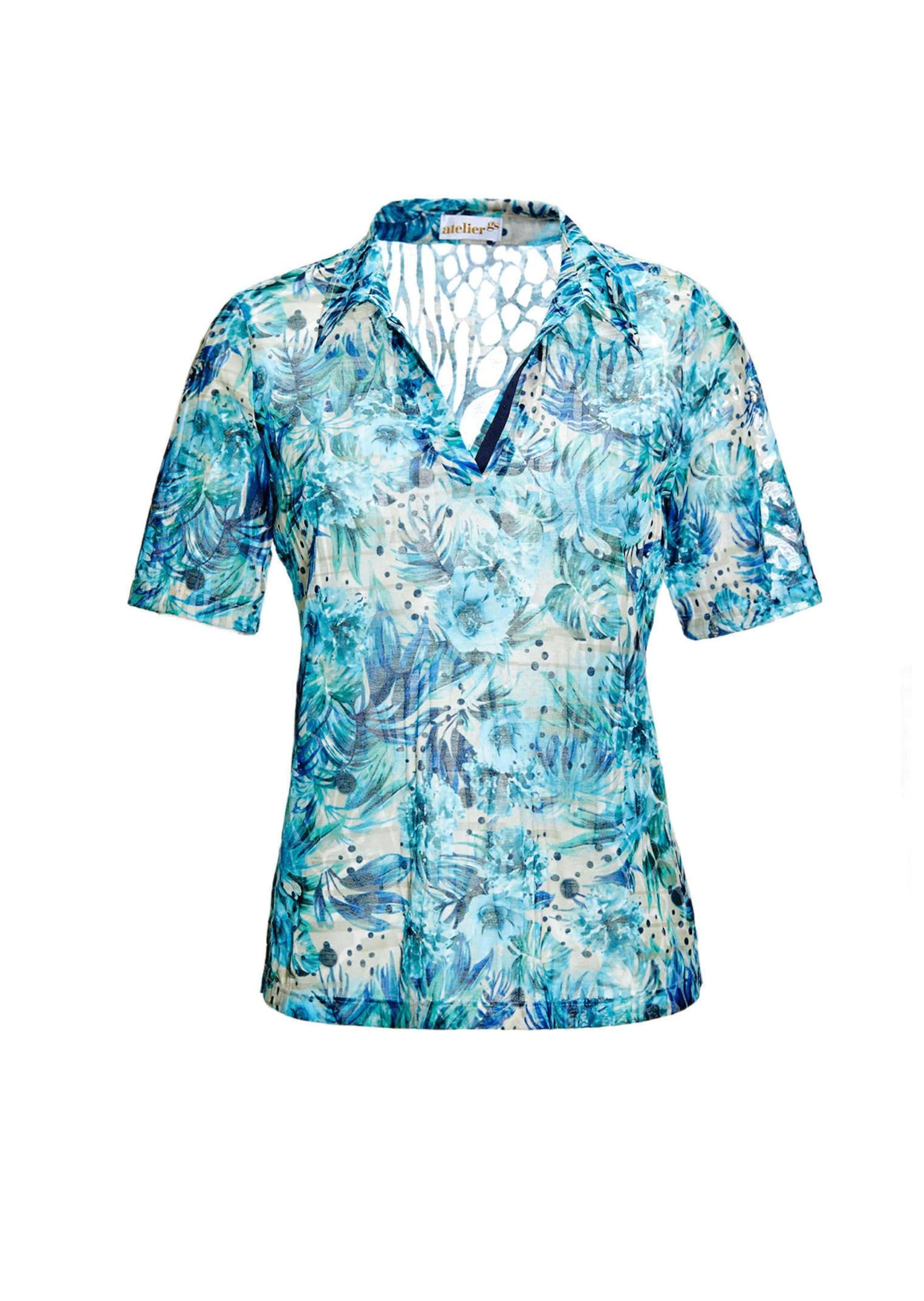 GOLDNER "Kurzgröße Ausbrennershirt mit Strassdetails" Jedes Teil ein Unikat