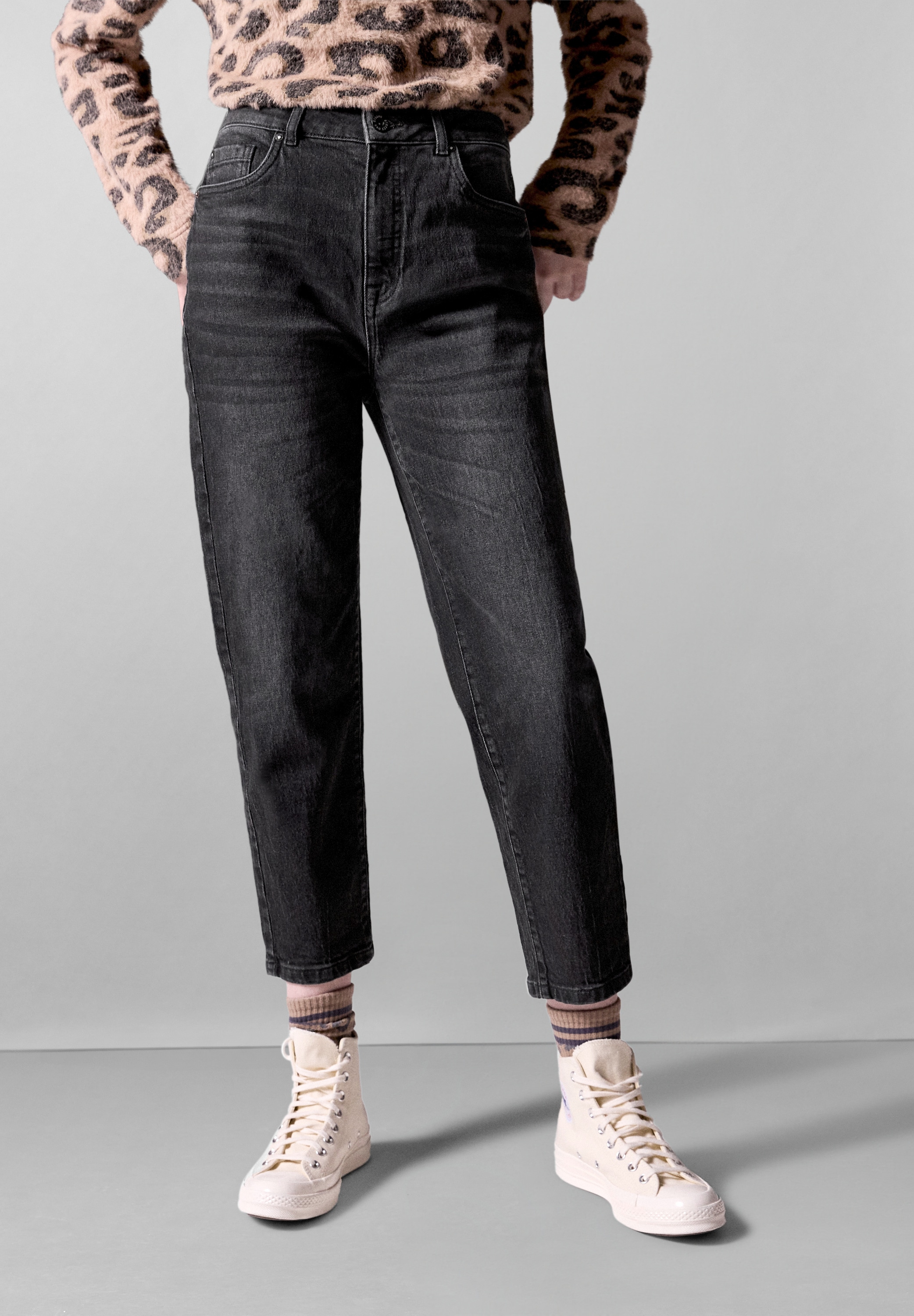 STREET ONE STUDIO 7/8-Jeans, High Waist