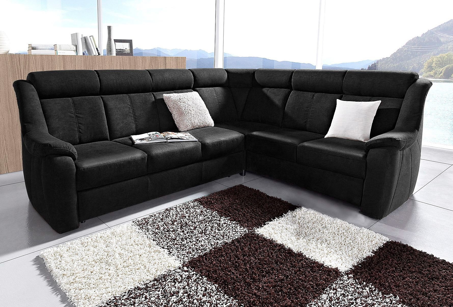 sit&more Ecksofa »Basel L-Form«, wahlweise mit Relaxfunktion