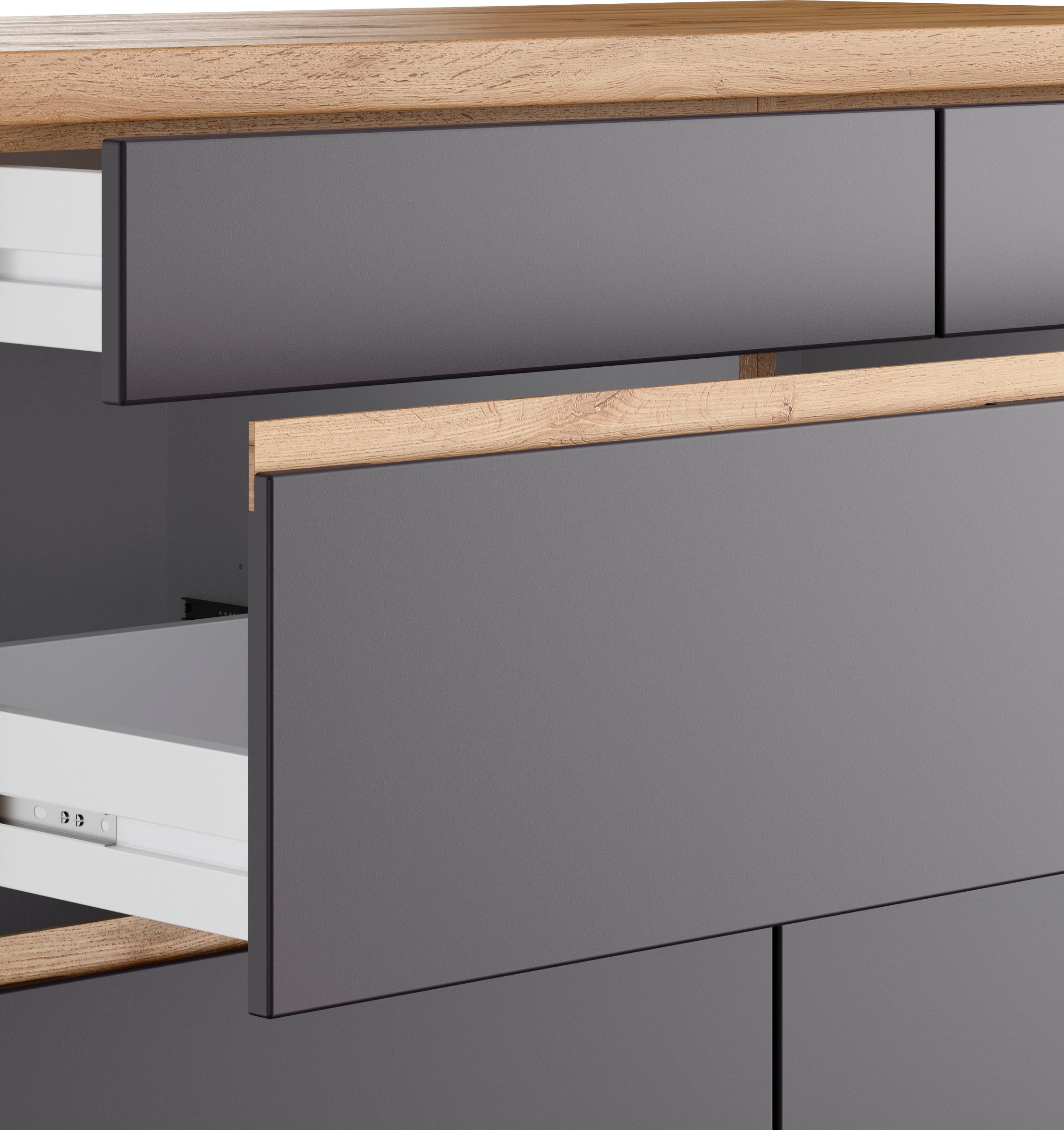 KOCHSTATION Unterschrank »KS-Riesa«, Breite 180 cm, MDF-Fronten
