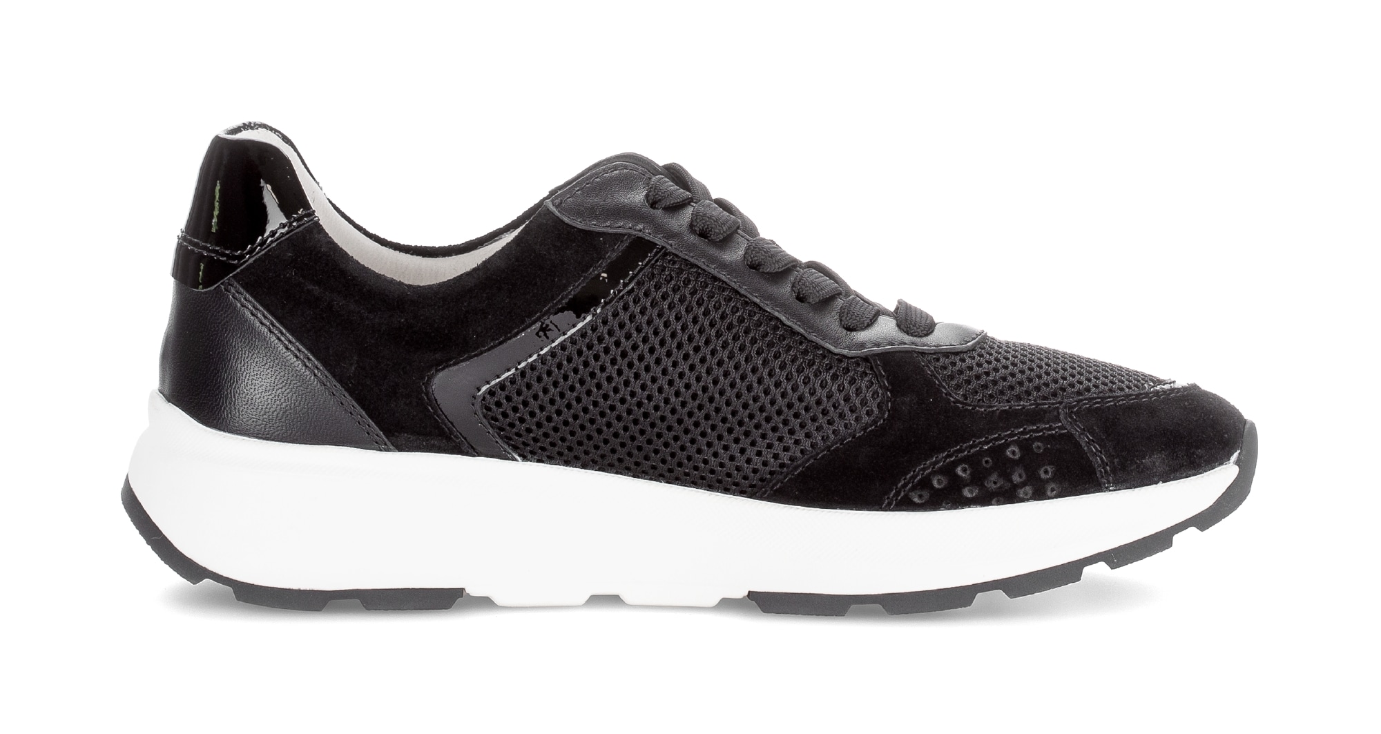 Gabor Keilsneaker  , Freizeitschuh, Halbschuh, Schnürschuh, Kontrastbesatz an der Ferse