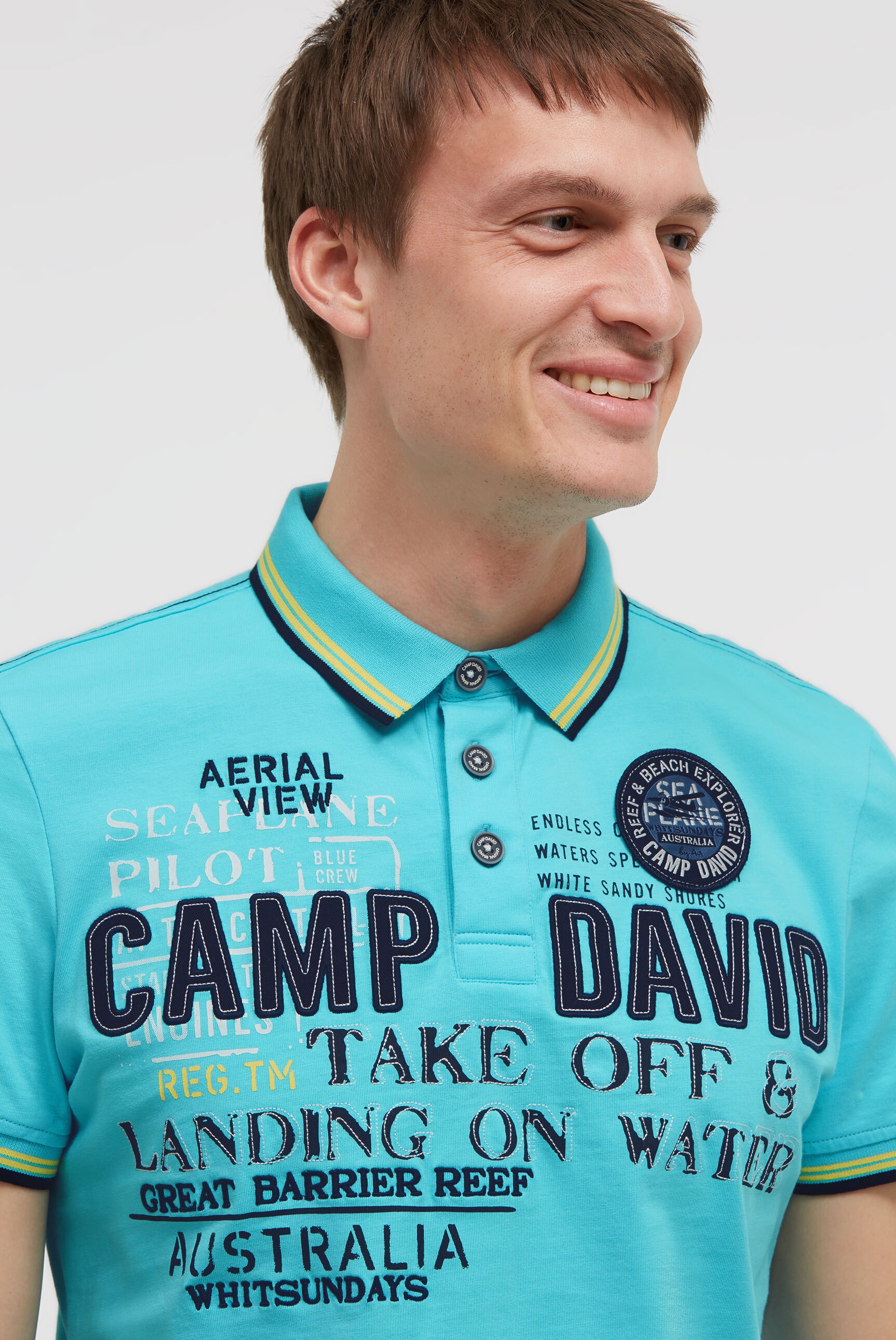 CAMP DAVID Poloshirt aus Baumwolle