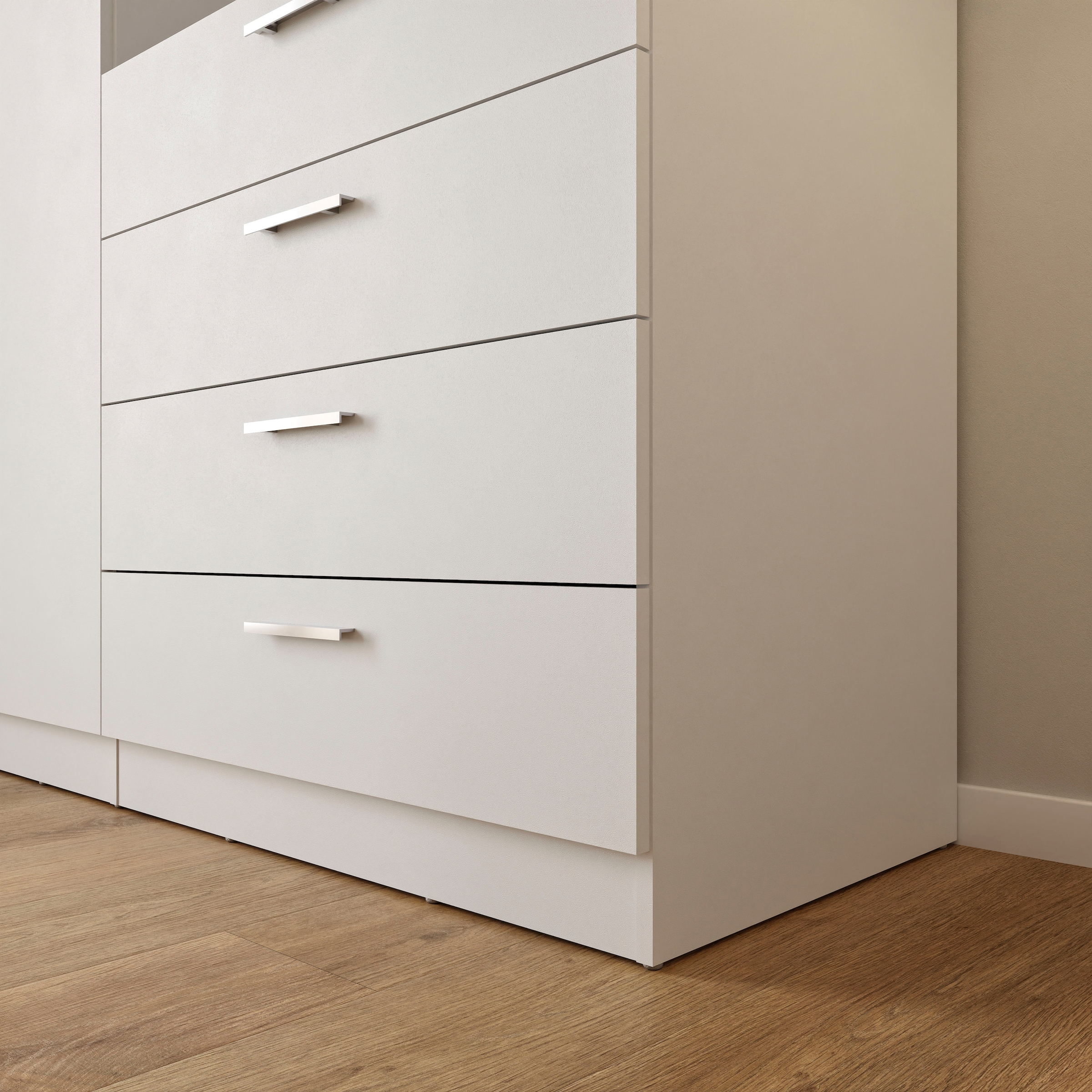 FORTE Kleiderschrank »Drehtürenschrank, Spiegel, Schubladen, viel Stauraum« B/H/T 199/181/52,7, Spiegeltüre, Stauraum, FSC