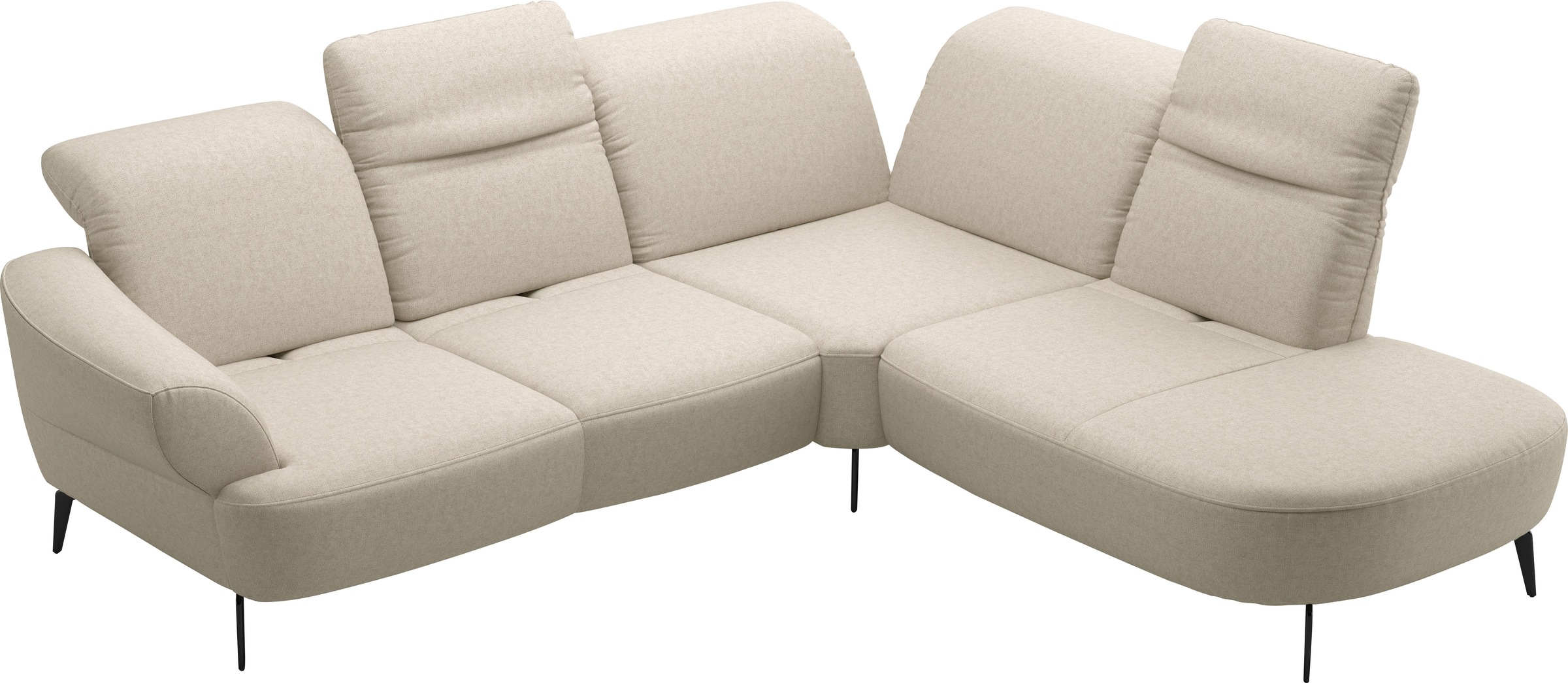 sit&more Ecksofa »Dance, L-Form, inkl. Sitztiefenverstellung«, inkl. Click&Seat, optional mit Kopfteilverstellung