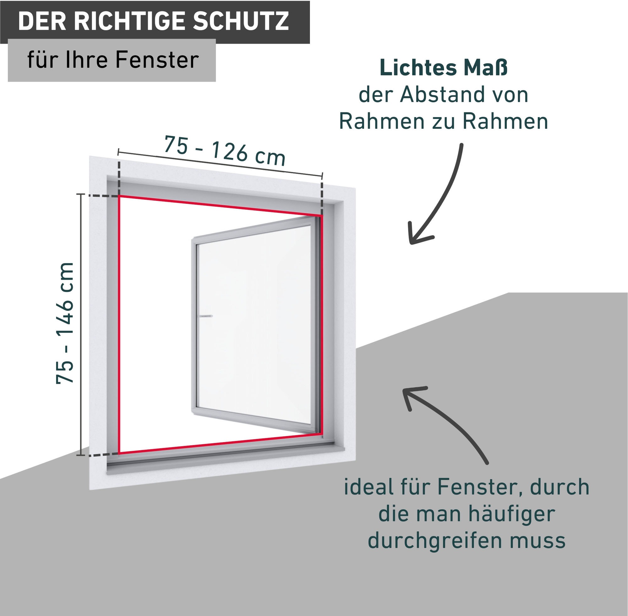 Windhager Insektenschutzplissee »Plisseefenster ULTRA FLAT«, halbtransparent, ohne Bohren, verspannt, Insektenschutz Plissee für Fenster ohne bohren, 130 x 150 cm, weiß