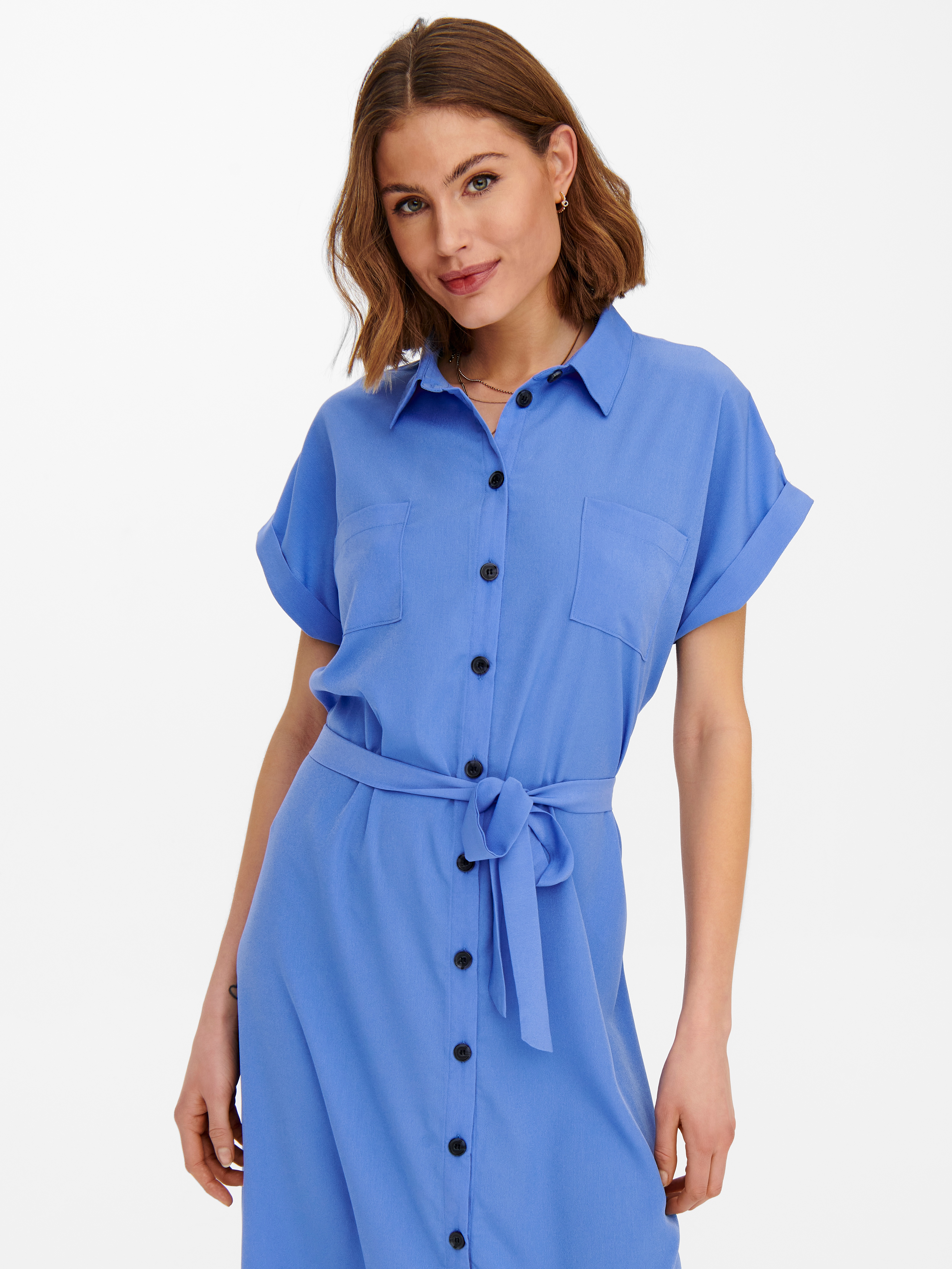 Thumbnail - ONLY Hemdblusenkleid "ONLHANNOVER S/S SHIRT DRESS NOOS WVN" Brusttaschen Sommerkleid