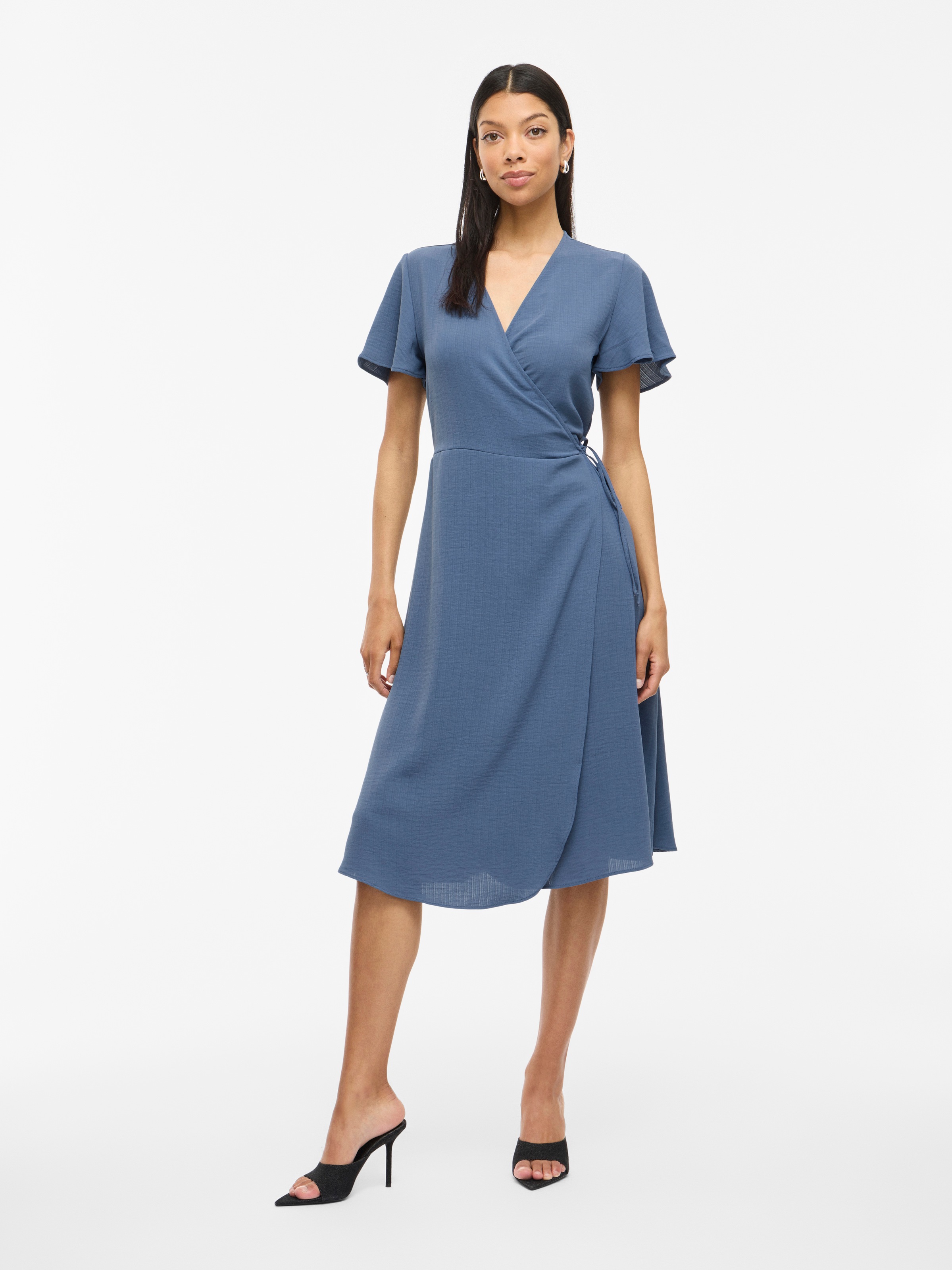 Vila Wickelkleid "VILOVIE S/S WRAP MIDI DRESS - NOOS", Sommerkleid günstig online kaufen