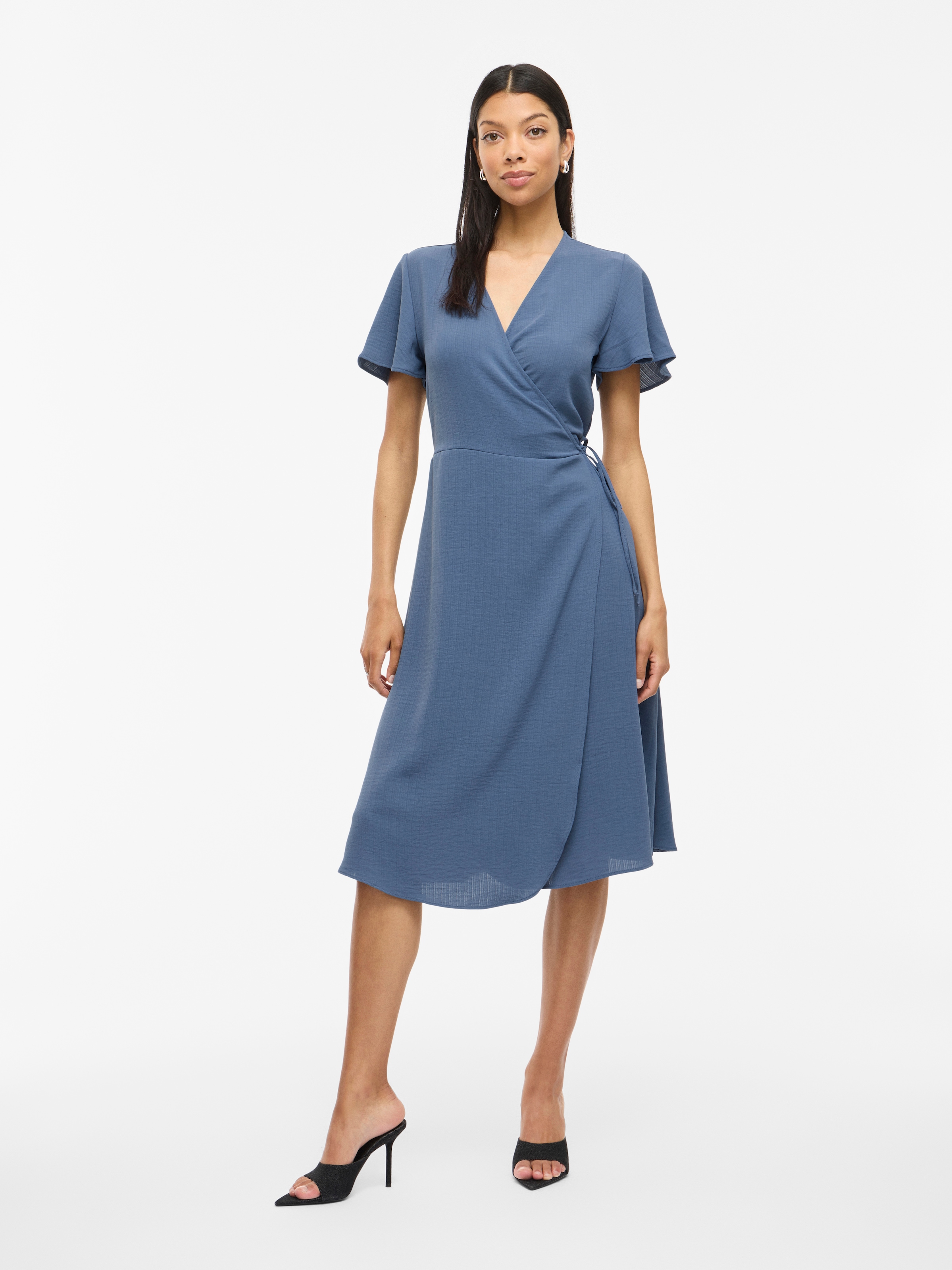 Vila Wickelkleid "VILOVIE S/S WRAP MIDI DRESS - NOOS" günstig online kaufen