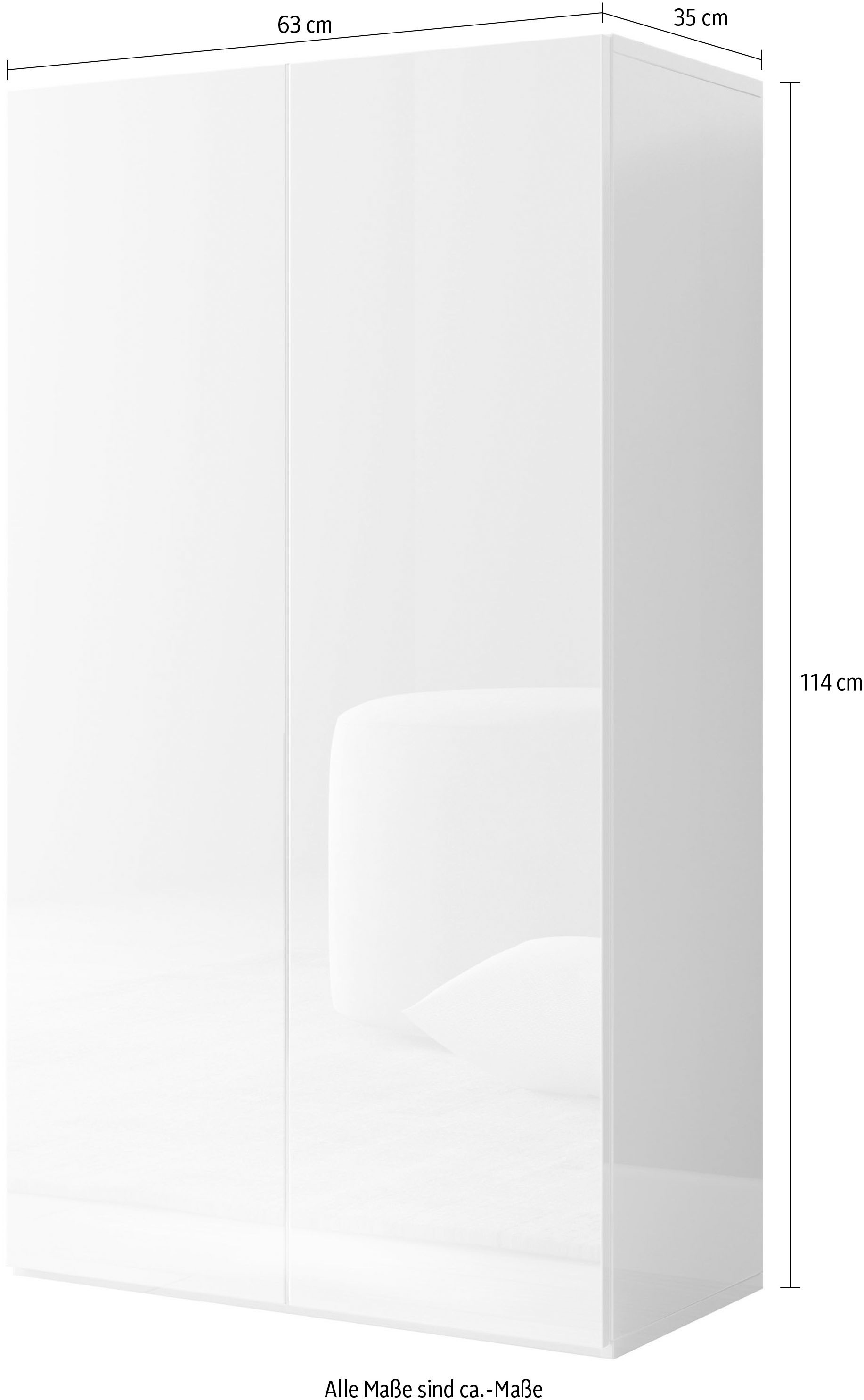 INOSIGN Schuhschrank »SMILE Breite 63 cm, Höhe 114 cm, Schuhregal mit 5 Ebenen,«, Schuhkommode in Weiss Hochglanz Lack