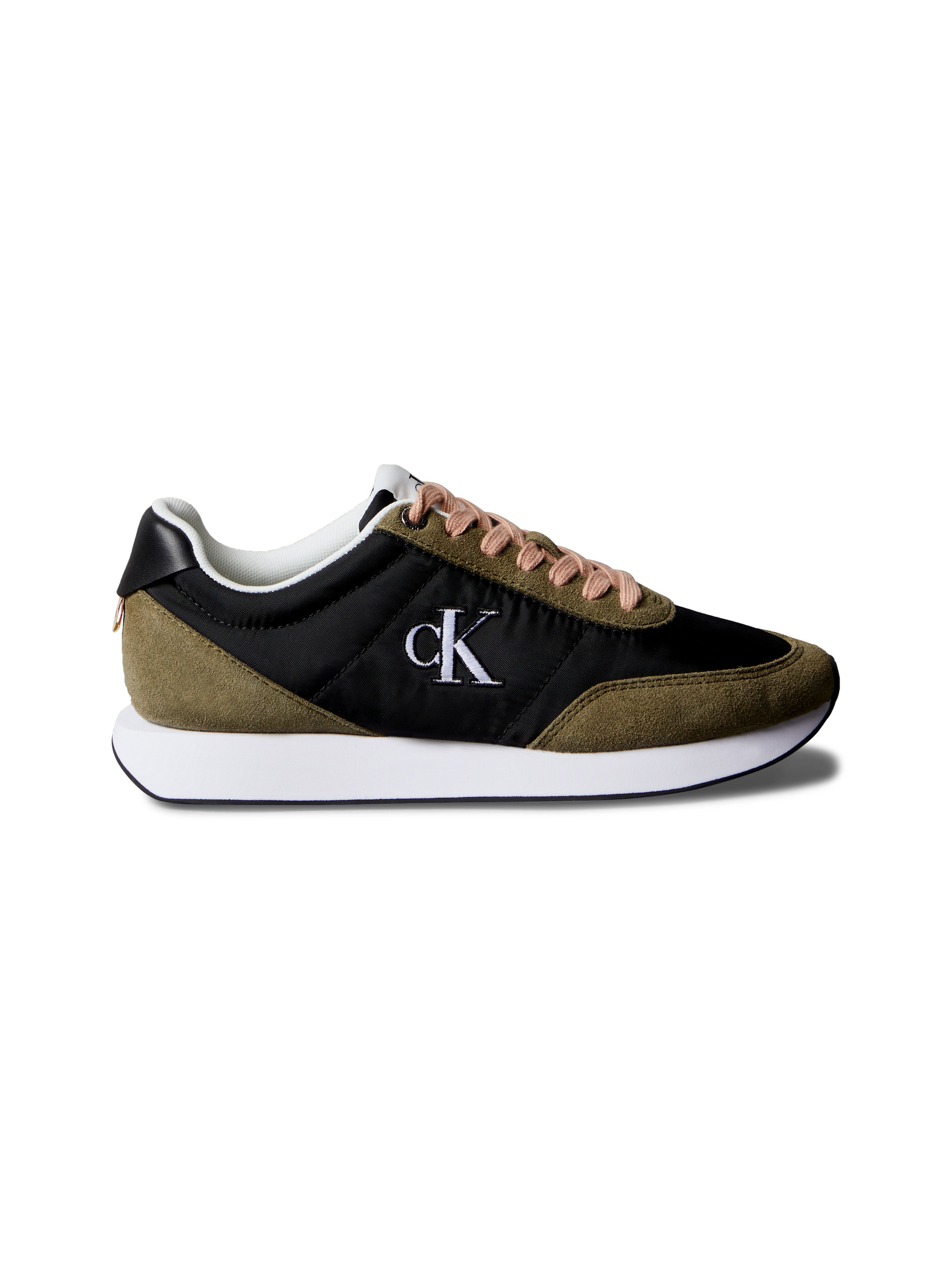 Calvin Klein Jeans Sneaker »RETRO RUNNER ESS MIX MAT«, Schnürschuh, Runner-Sneaker, Freizeitschuh mit seitlichem CK-Logo