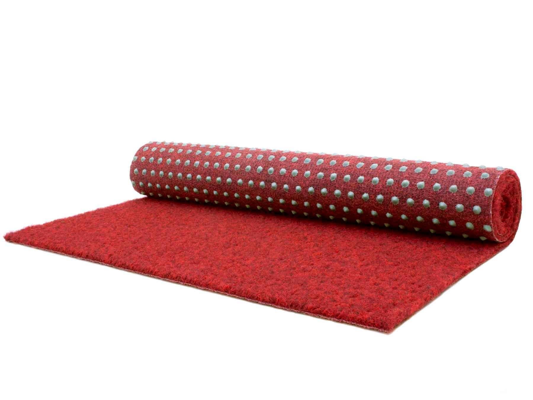Primaflor-Ideen in Textil Kunstrasen „GREEN“, rechteckig, Rasenteppich, rot, mit Noppen, witterungsbeständig & wasserfest rot
