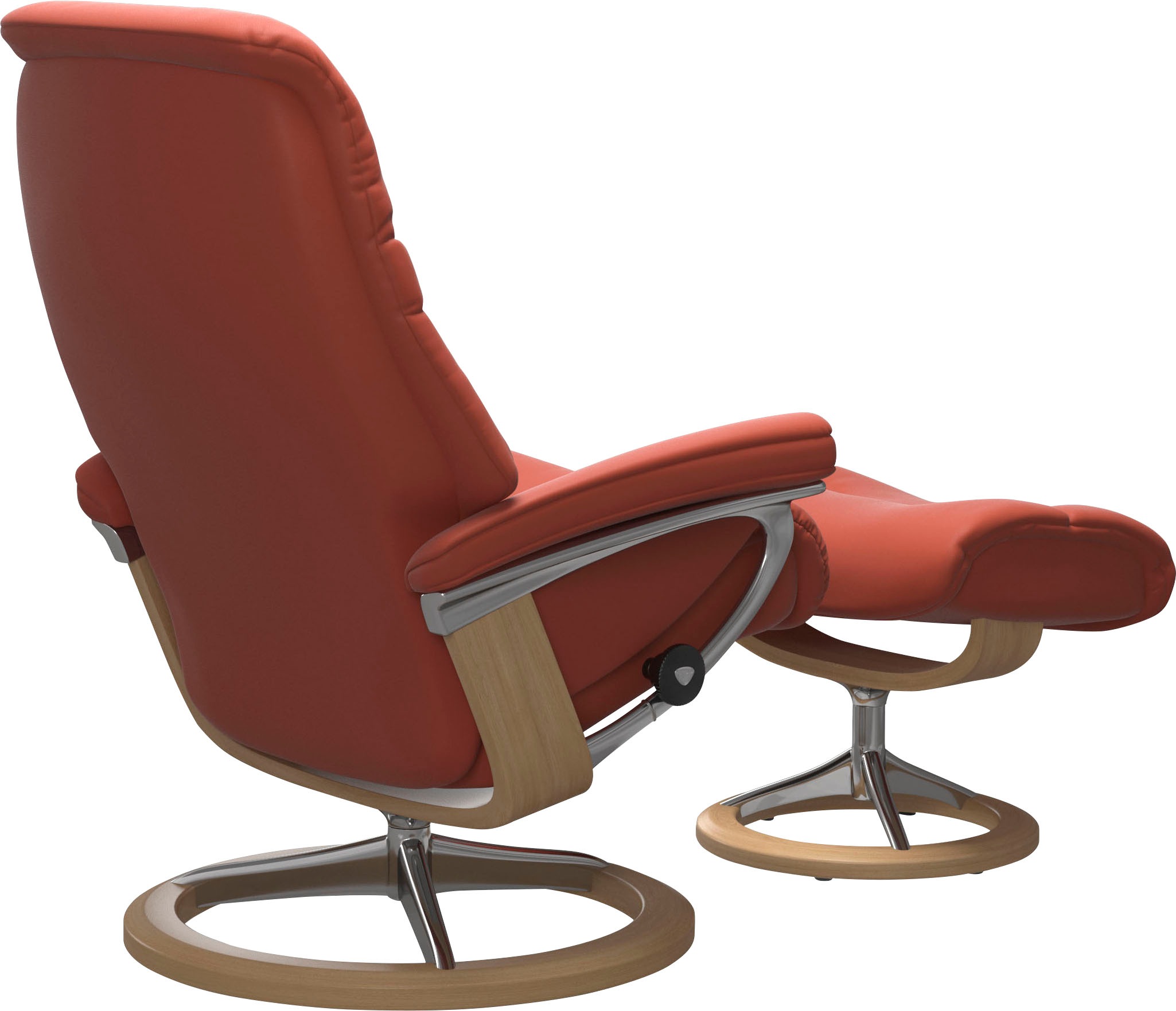 Thumbnail - Stressless Relaxsessel "Sunrise", (Set, Relaxsessel mit Hocker), mit Signature Base, Größe M, Gestell Eiche