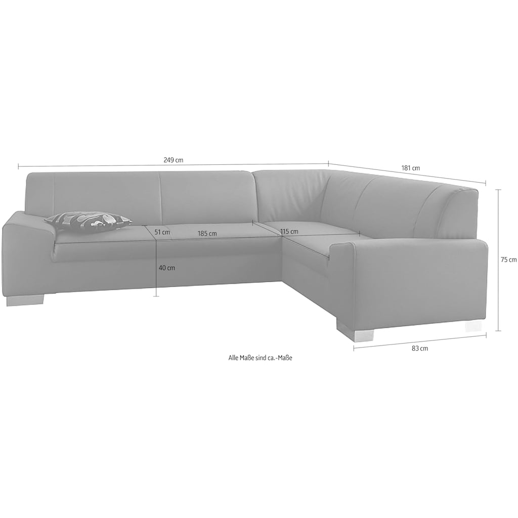 DOMO collection Ecksofa »Alisson L-Form«