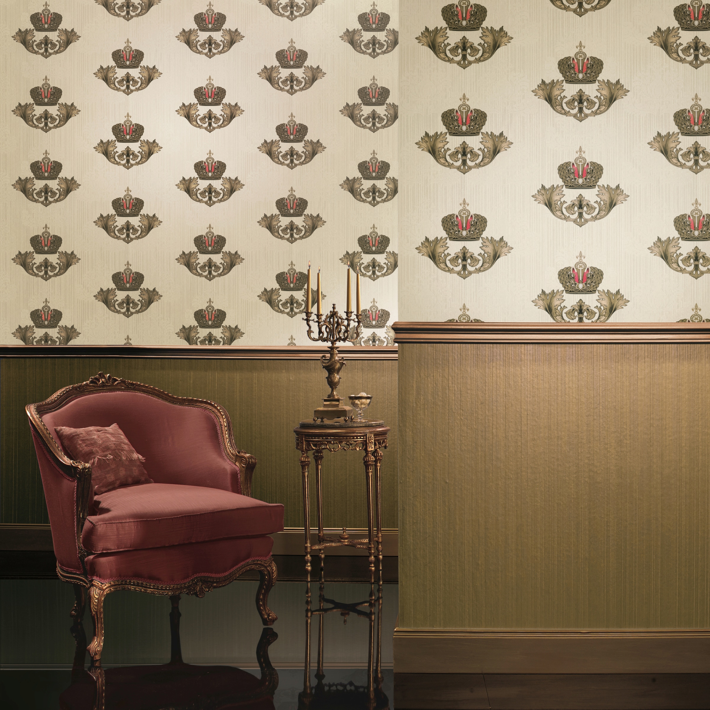 Glööckler Vliestapete Streifen | längsgestreift | schimmernd moderne Tapete für Wohnzimmer Schlafzimmer Küche